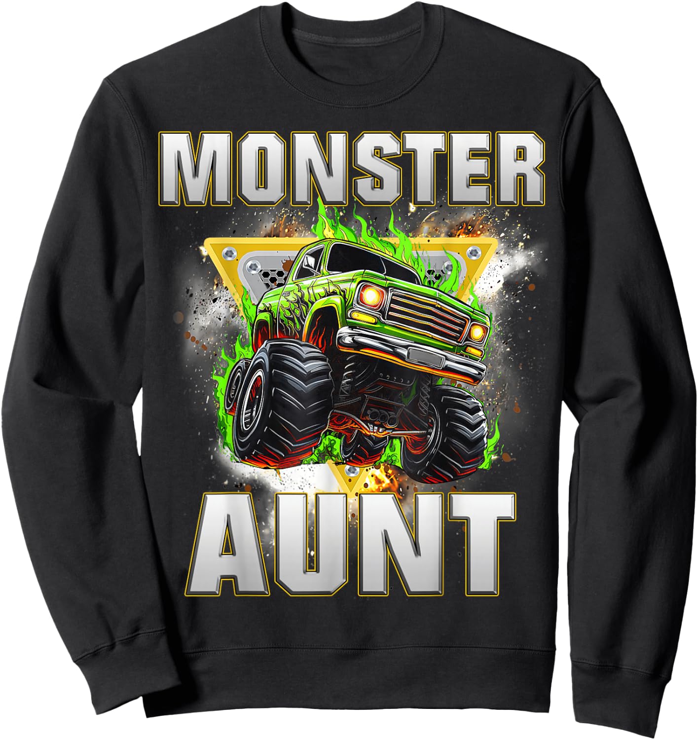 Monster Truck Aunt Monster Truck Are My Jam Kids Adults Sweatshirt - Sweatshirt | Black
