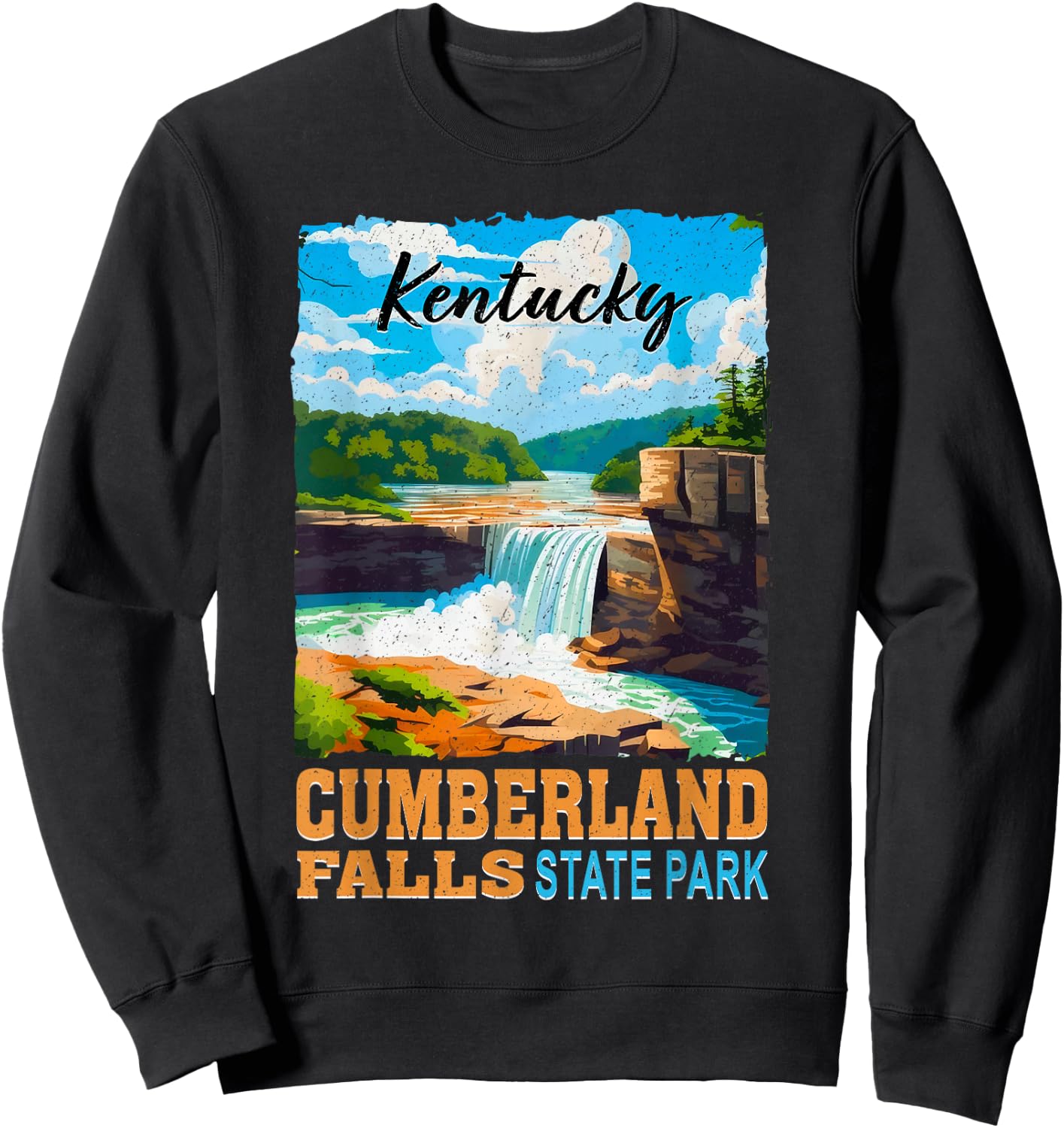 Cumberland Falls State Park Kentucky Hiking Vacay Sweatshirt - Sweatshirt | Black
