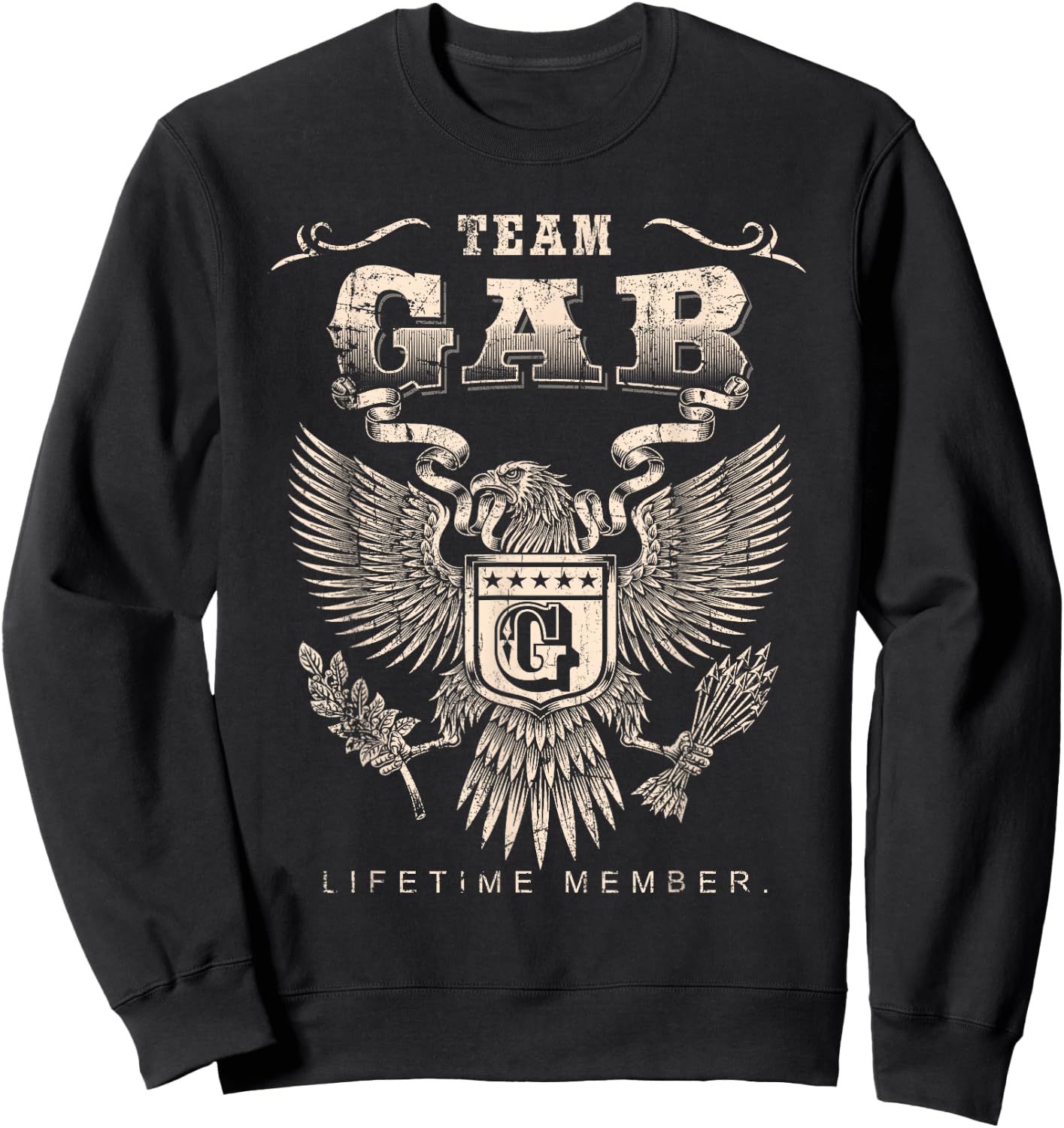 Team Gab Lifetime Member - Gab Name Sweatshirt - Sweatshirt | Black