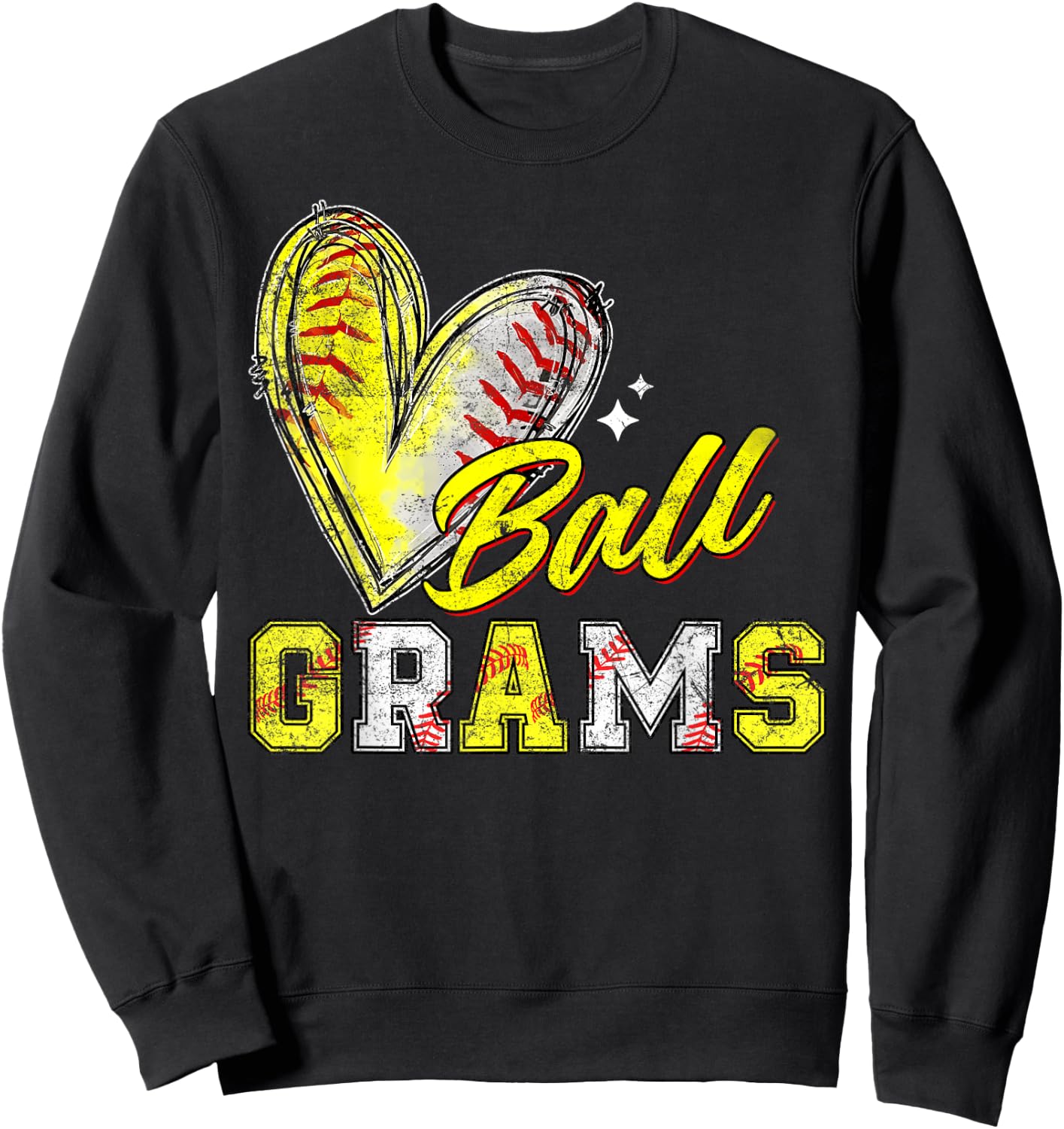 Funny Ball Grams Softball Baseball Grams Sweatshirt - Sweatshirt | Black