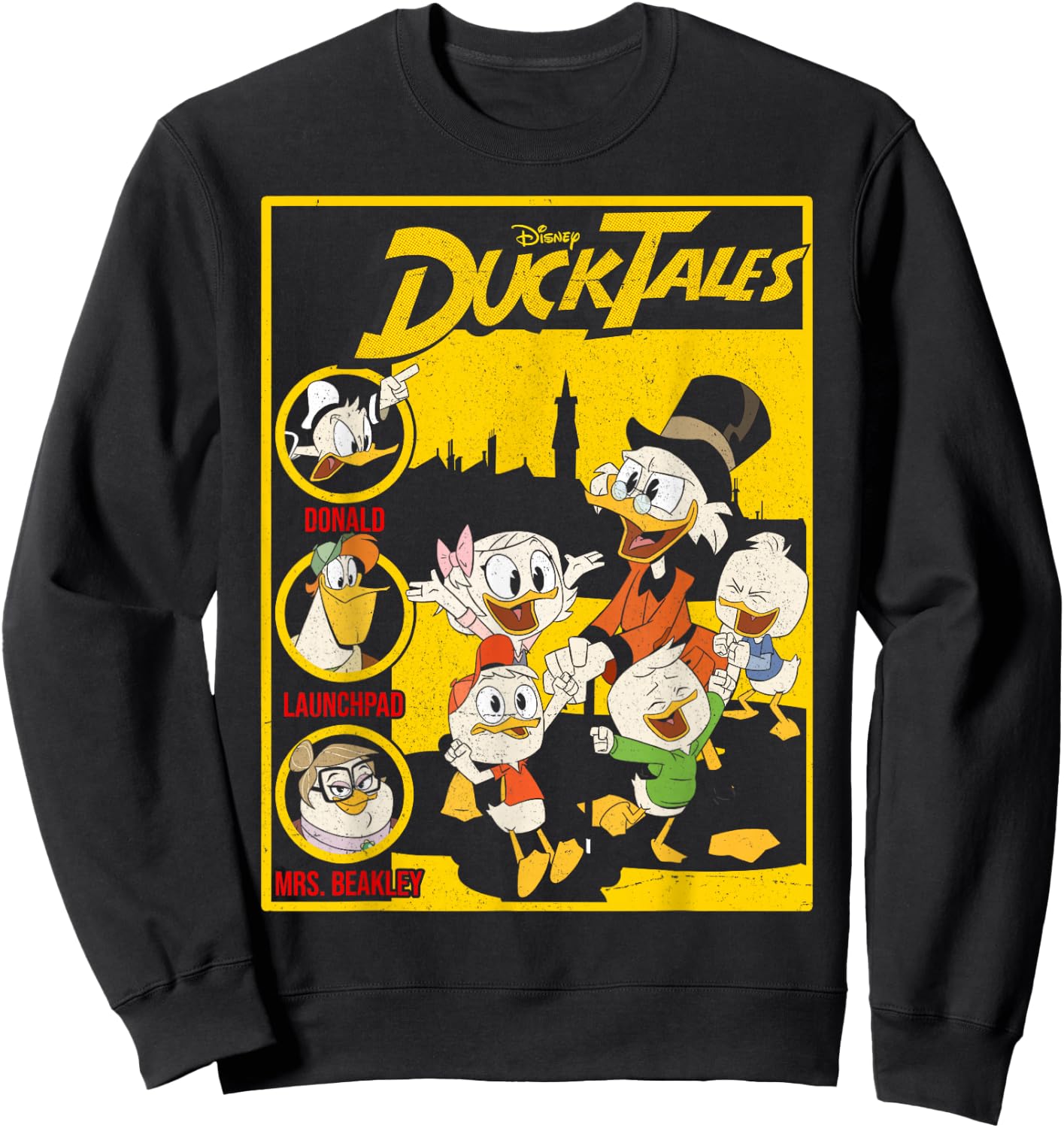 Disney DuckTales Comic Book Cover Small Sweatshirt - Sweatshirt | Black