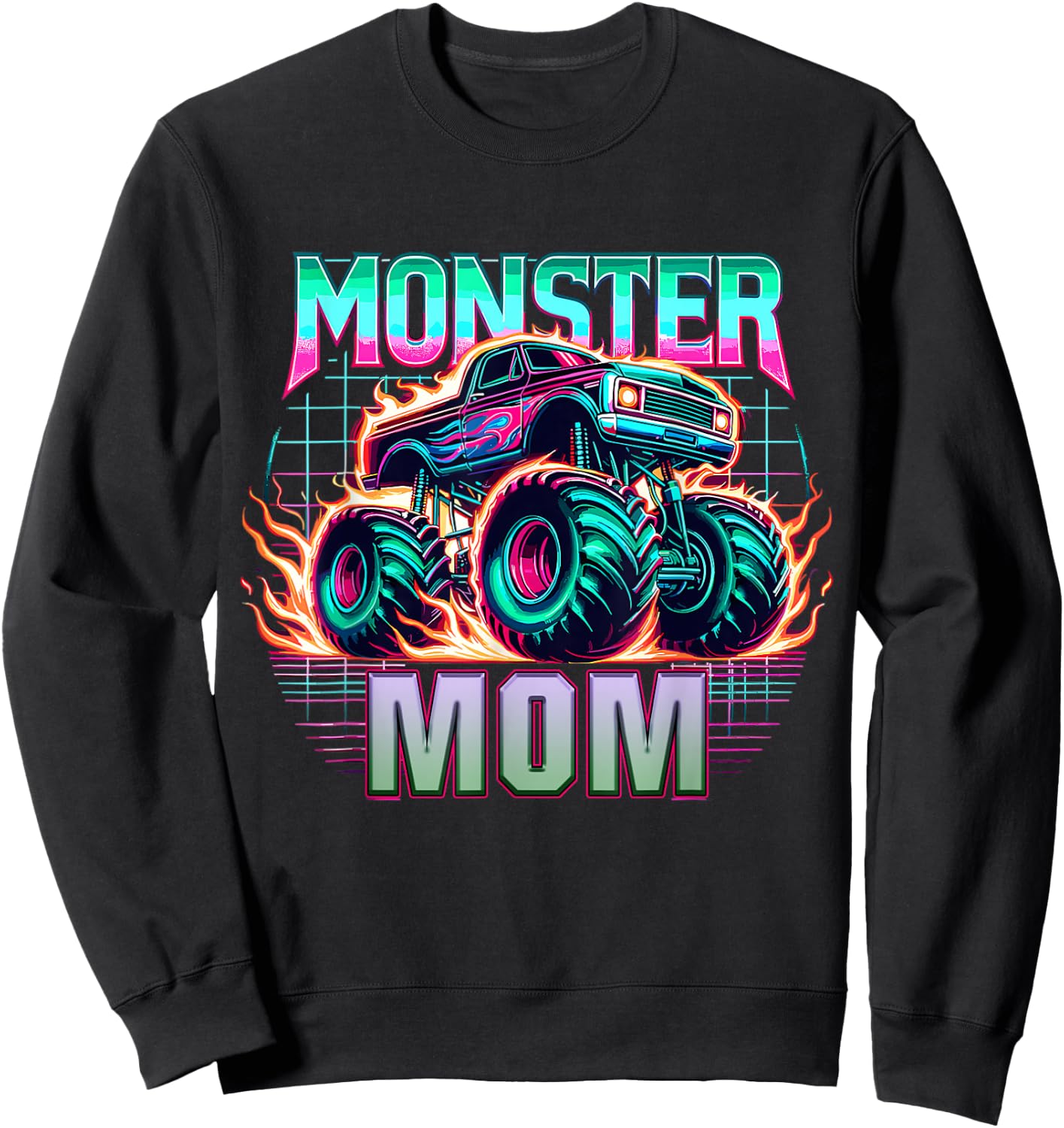 Monster Truck Mom Monster Truck Are My Jam Truck Lovers Sweatshirt - Sweatshirt | Black