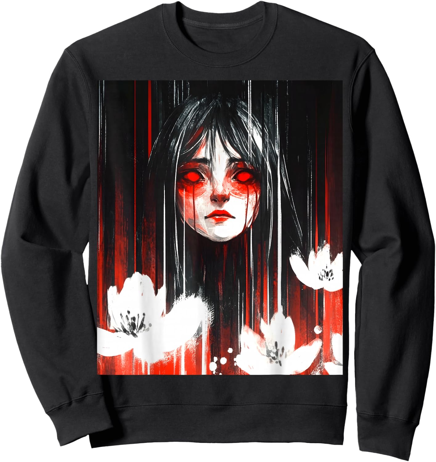 Japan Horror Anime Manga Japanese Creepy Kawaii Goth Sweatshirt - Sweatshirt | Black