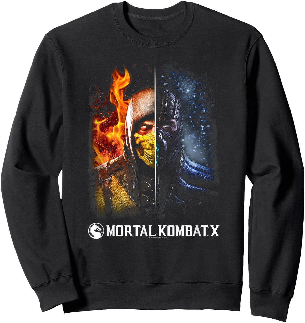 Mortal Kombat X Fire and Ice Sweatshirt - Sweatshirt | Black