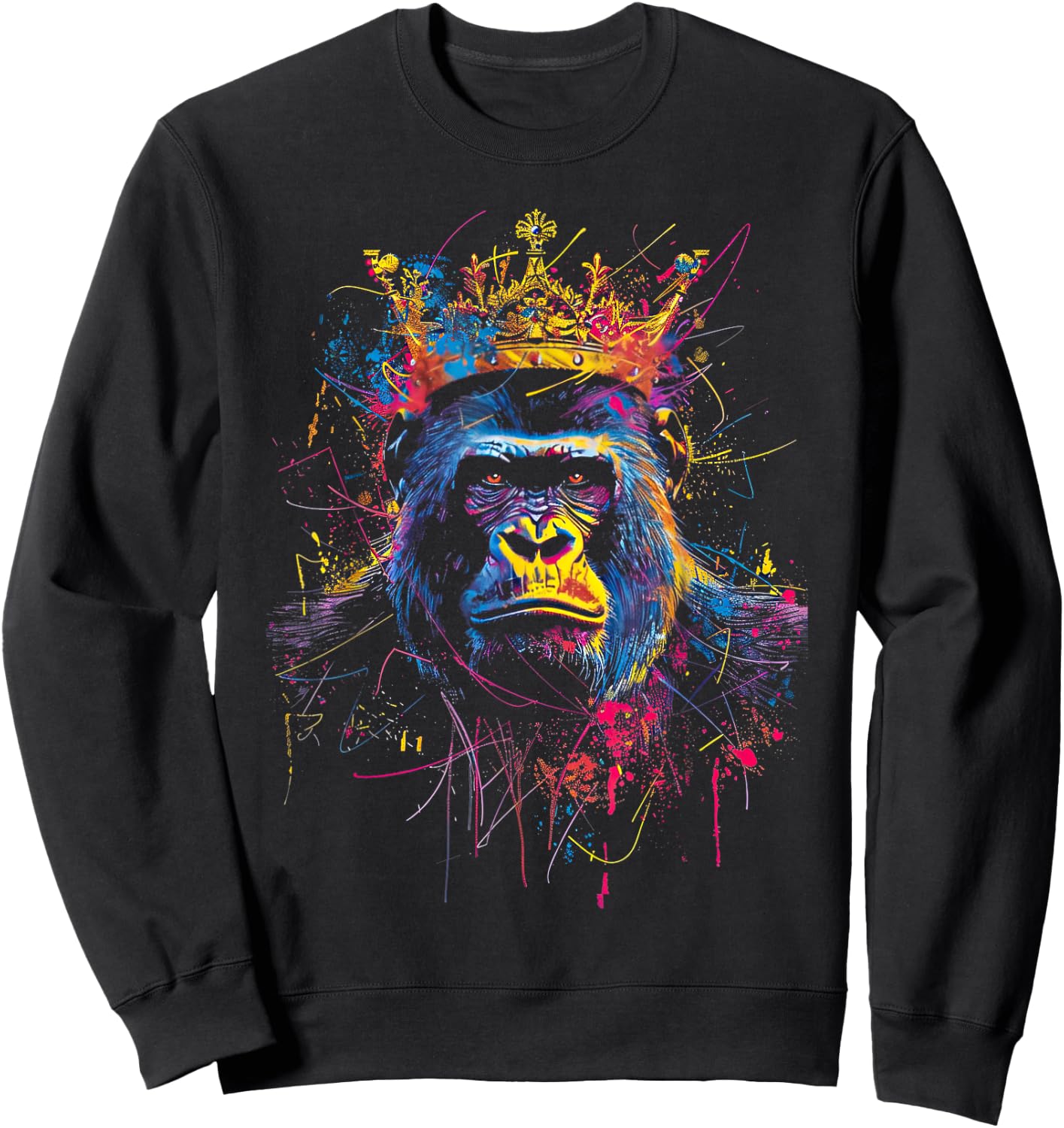 Gorilla King Alpha silverback Sweatshirt - Sweatshirt | Black