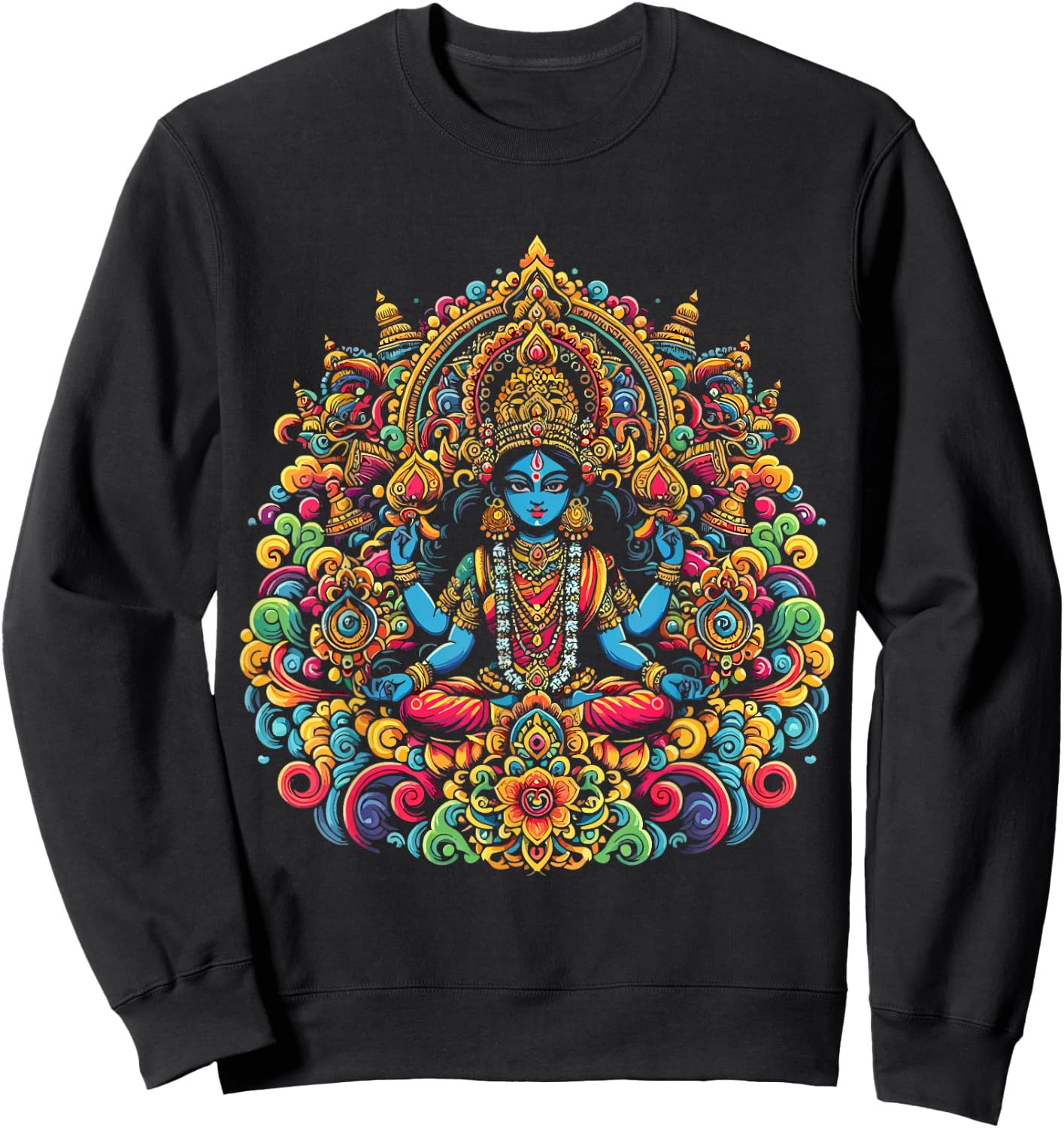 Kali Hindu Goddess Of Death Hindu Mother Fierce Warrior Sweatshirt - Sweatshirt | Black
