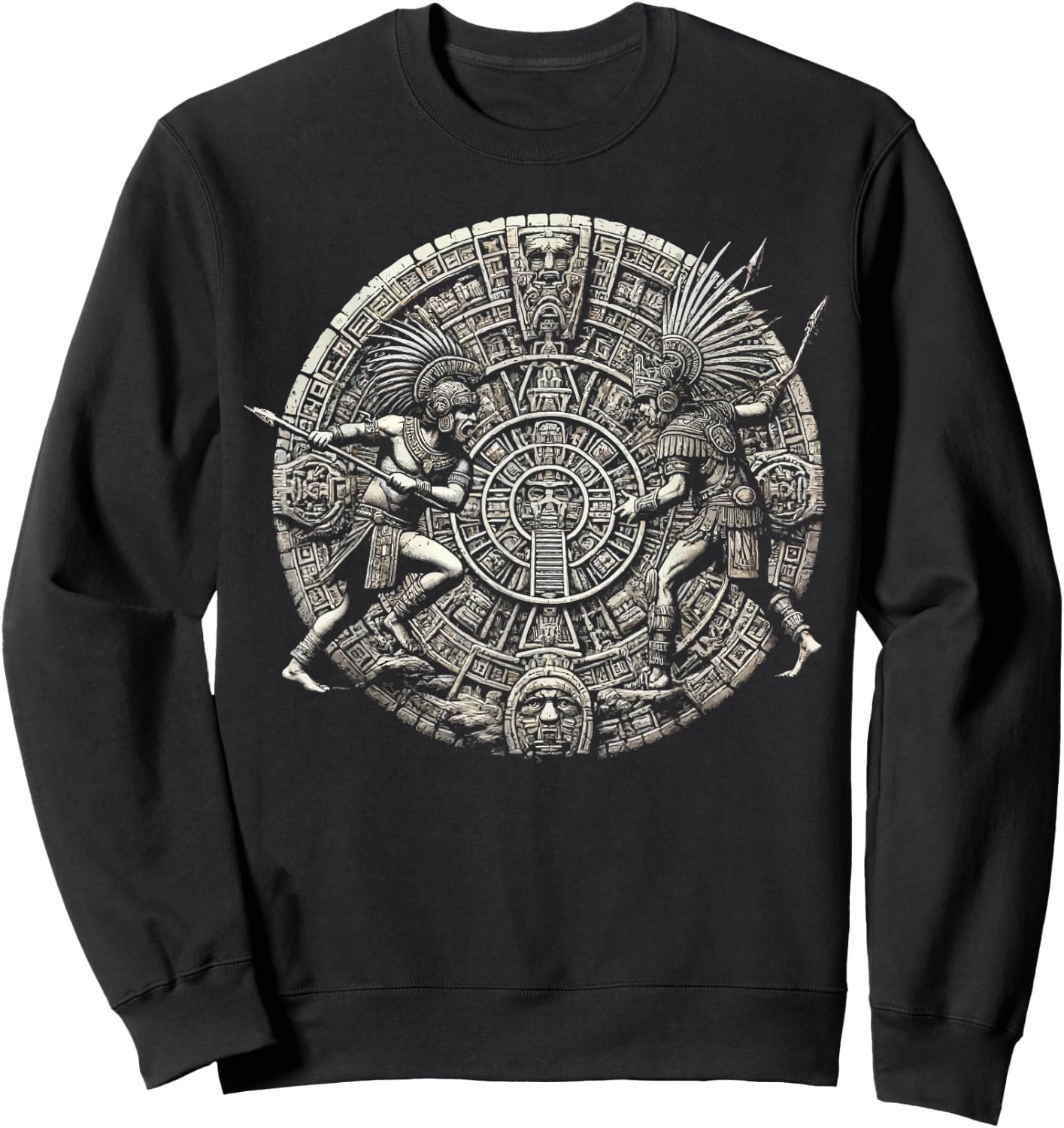 Aztec Warrior Mayan Indigenous Mexican Aztec Jaguar Sweatshirt - Sweatshirt | Black
