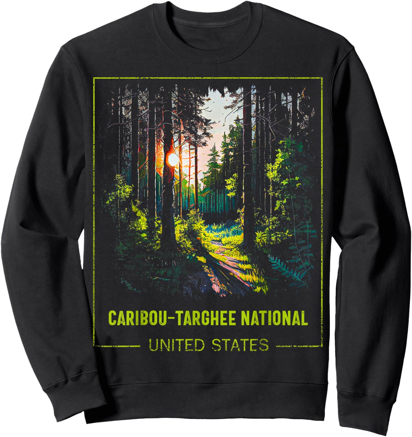 Caribou targhee National United States Sweatshirt - Sweatshirt | Black