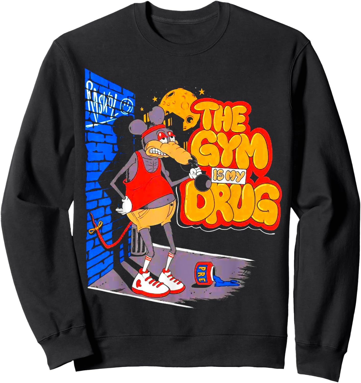 The Gym Is My Drug Funny Weightlifting Bodybuilding Fitness Sweatshirt - Sweatshirt | Black