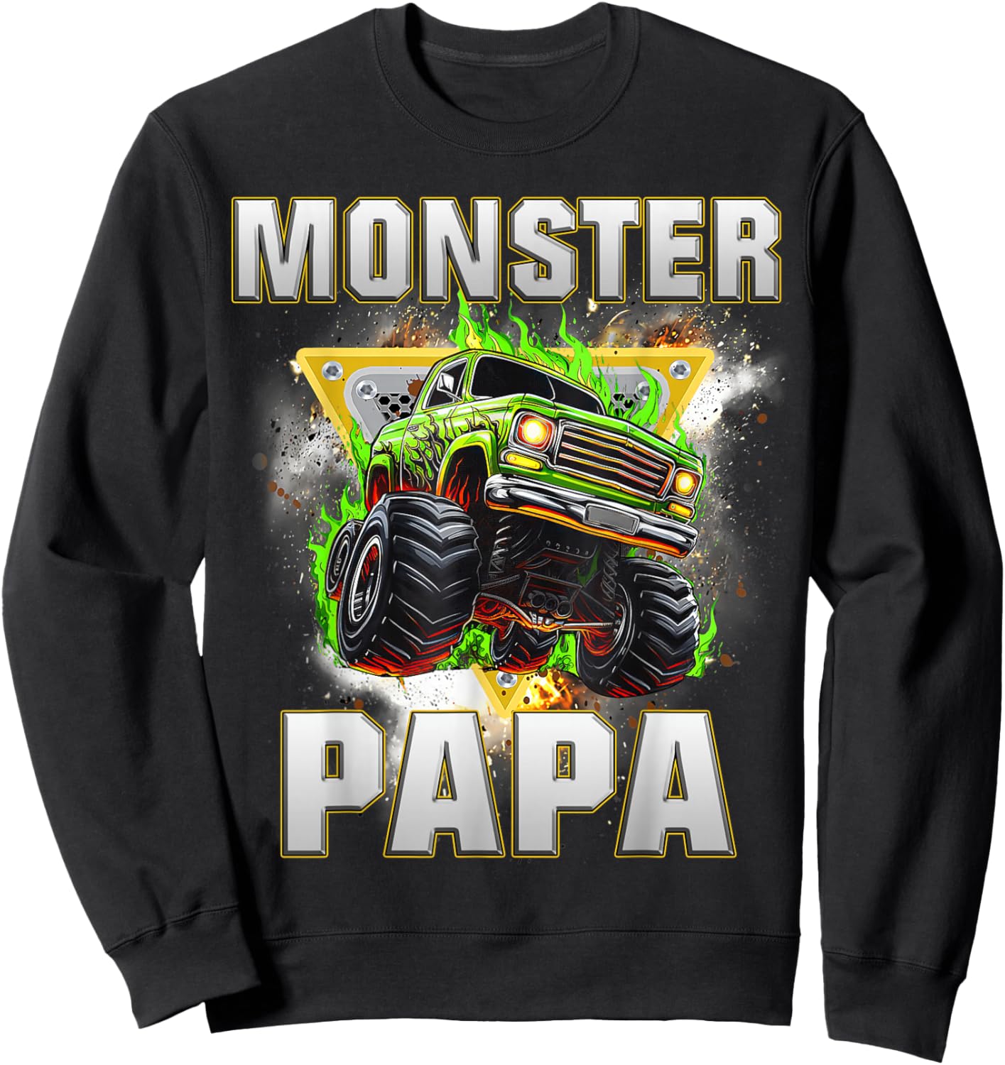 Monster Truck Papa Monster Truck Are My Jam Boys Kids Sweatshirt - Sweatshirt | Black