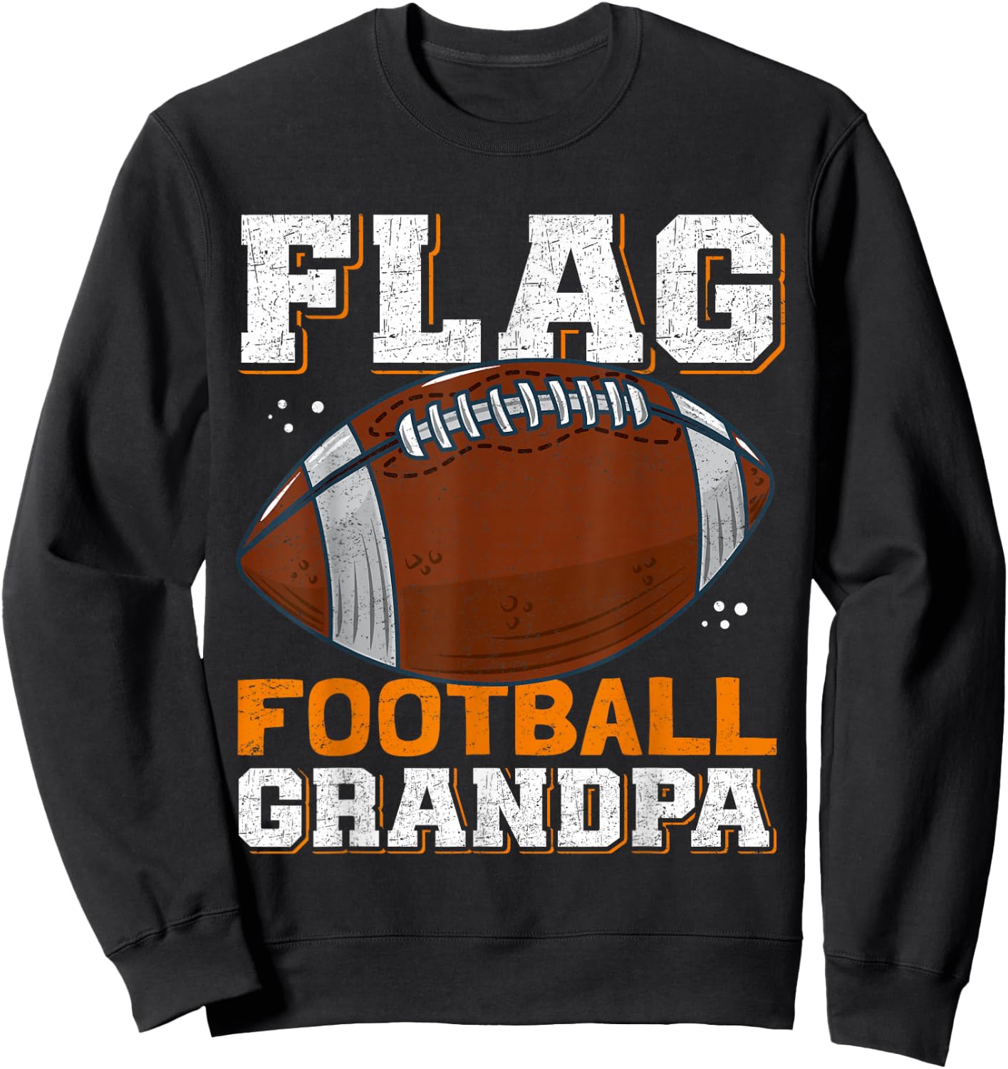 Flag Football Grandpa | Player Flag Football Sweatshirt - Sweatshirt | Black