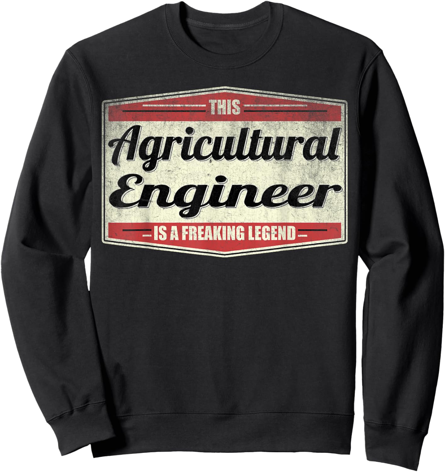 Funny Profession Quote Vintage Agricultural Engineer Sweatshirt - Sweatshirt | Black