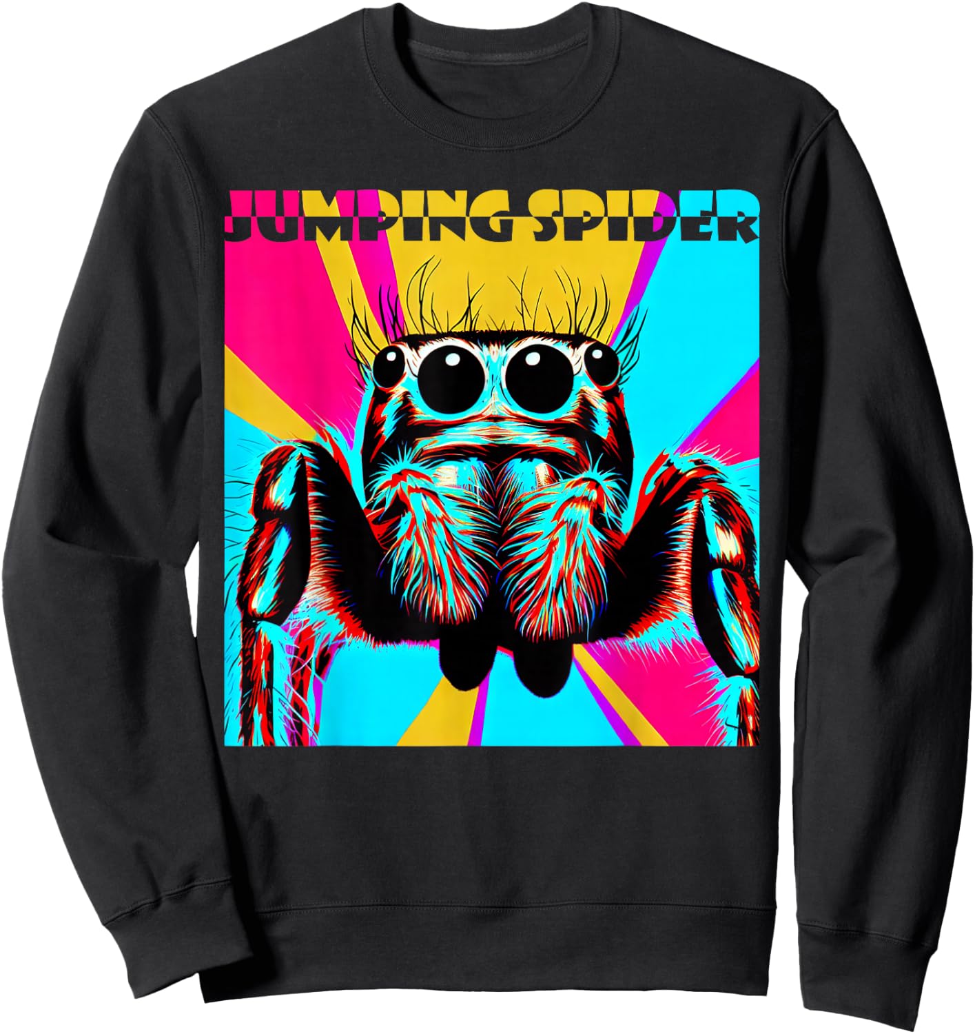 Jumping Spider, Jumping Spider, Andy warhole Style, Saying Sweatshirt - Sweatshirt | Black