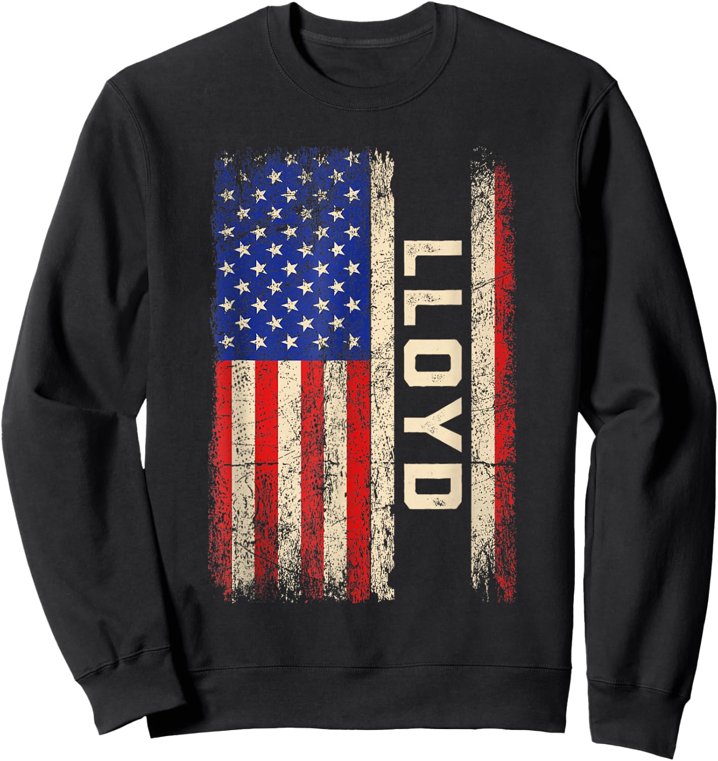 Lloyd First Name Shirt Lloyd Name American Flag Kids Men Sweatshirt - Sweatshirt | Black