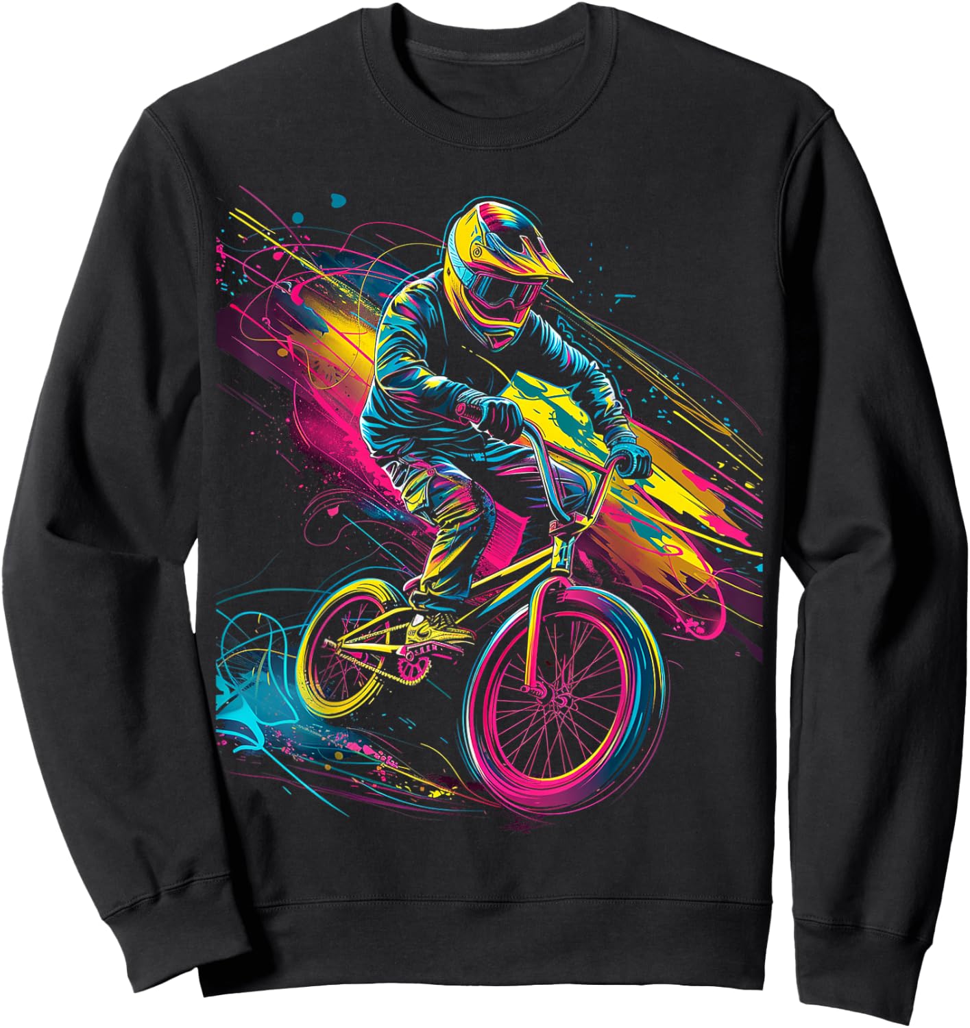 BMX Dirt Neon Sweatshirt - Sweatshirt | Black