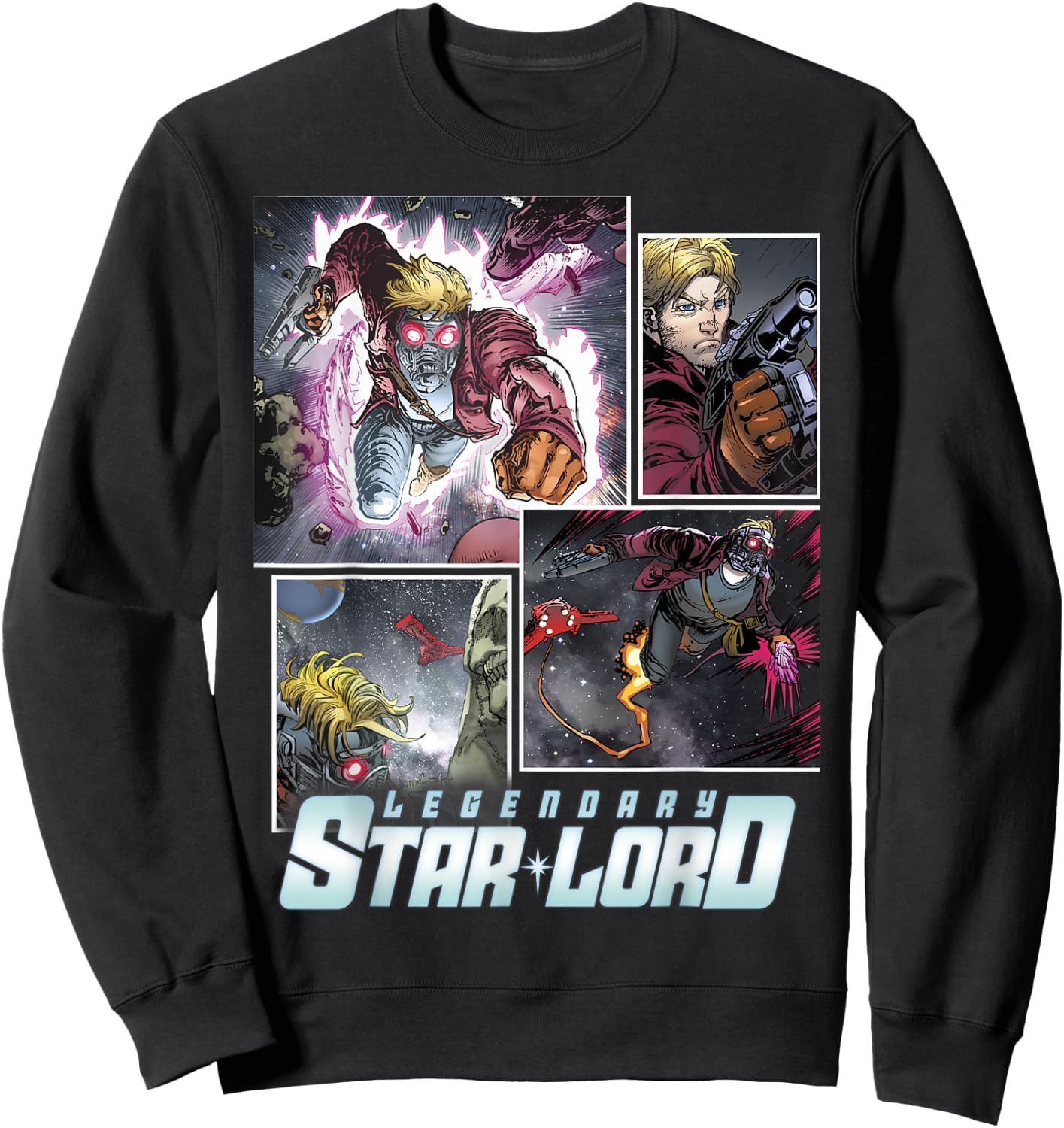 Marvel Guardians of The Galaxy Legendary Star-Lord Collage Sweatshirt - Sweatshirt | Black