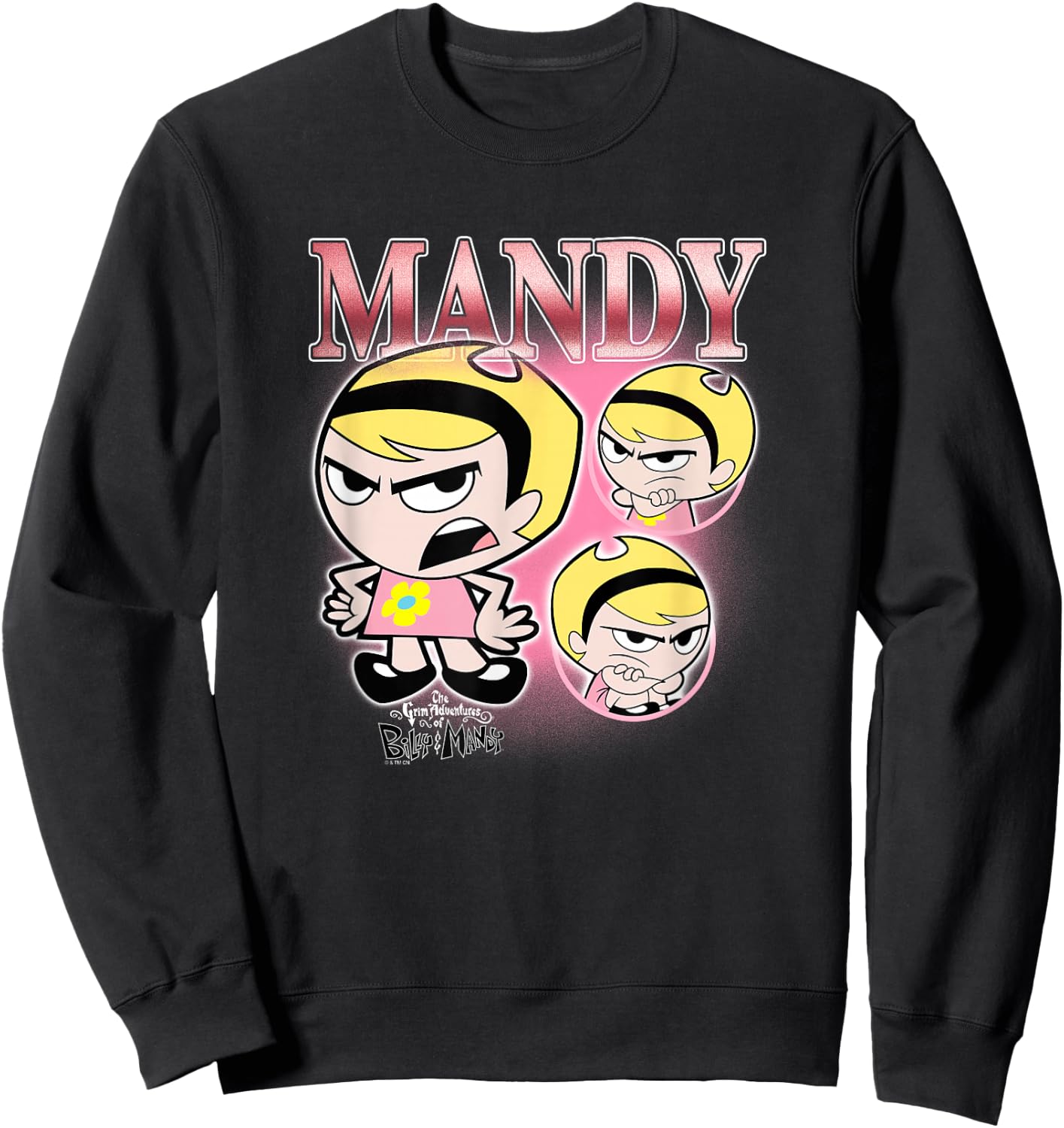 The Grim Adventures of Billy and Mandy Retro Mandy Montage Sweatshirt - Sweatshirt | Black