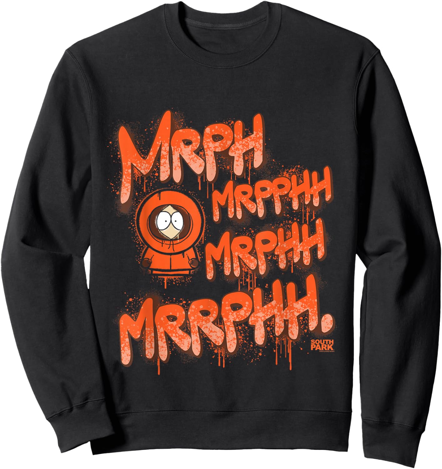 South Park Kenny Mrph, Mrpphh Graffiti Sweatshirt - Sweatshirt | Black