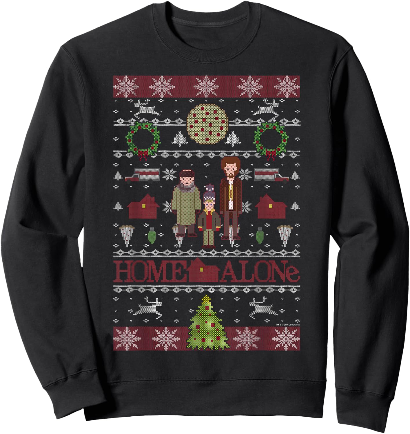 Home Alone Christmas The Wet Bandits Ugly Sweater Sweatshirt - Sweatshirt | Black