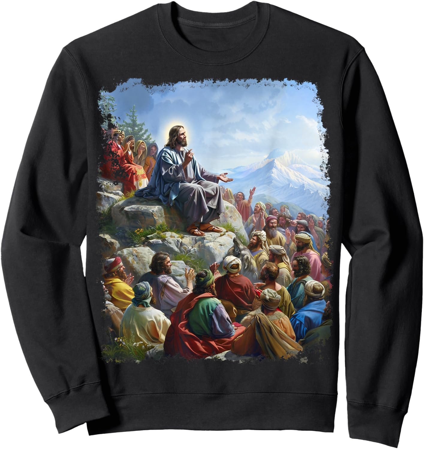 Jesus Christ Teaching Sweatshirt - Sweatshirt | Black