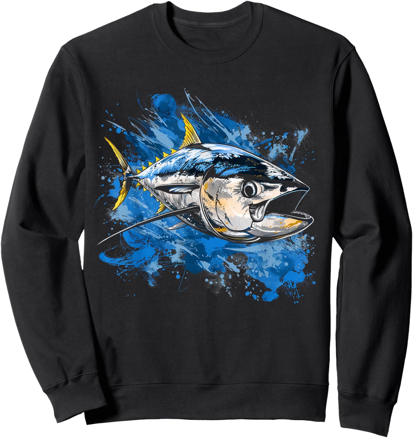 Yellowfin Tuna Fishing Big Game Fisherman Sweatshirt - Sweatshirt | Black