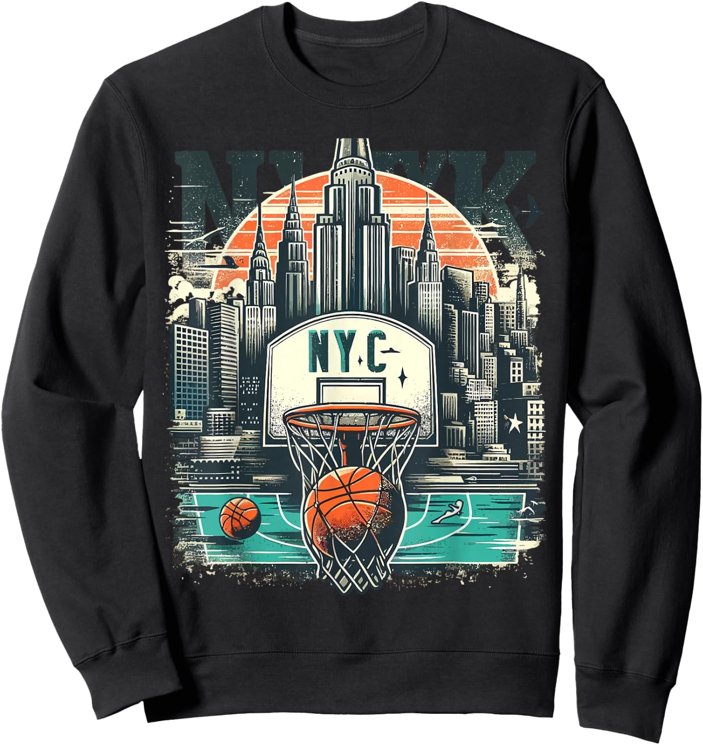 NYC Basketball Sweatshirt - Sweatshirt | Black