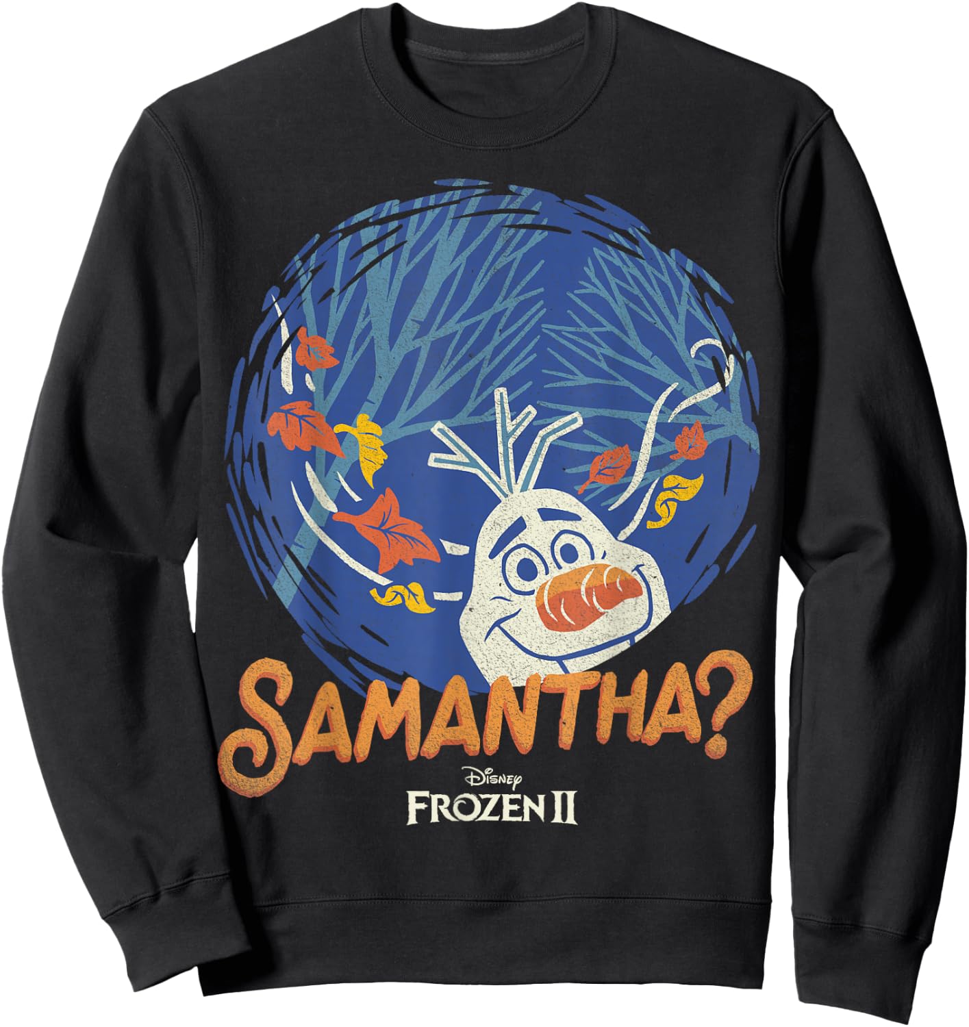Disney Frozen 2 Olaf Samantha Circle Portrait Sweatshirt - Sweatshirt | Black