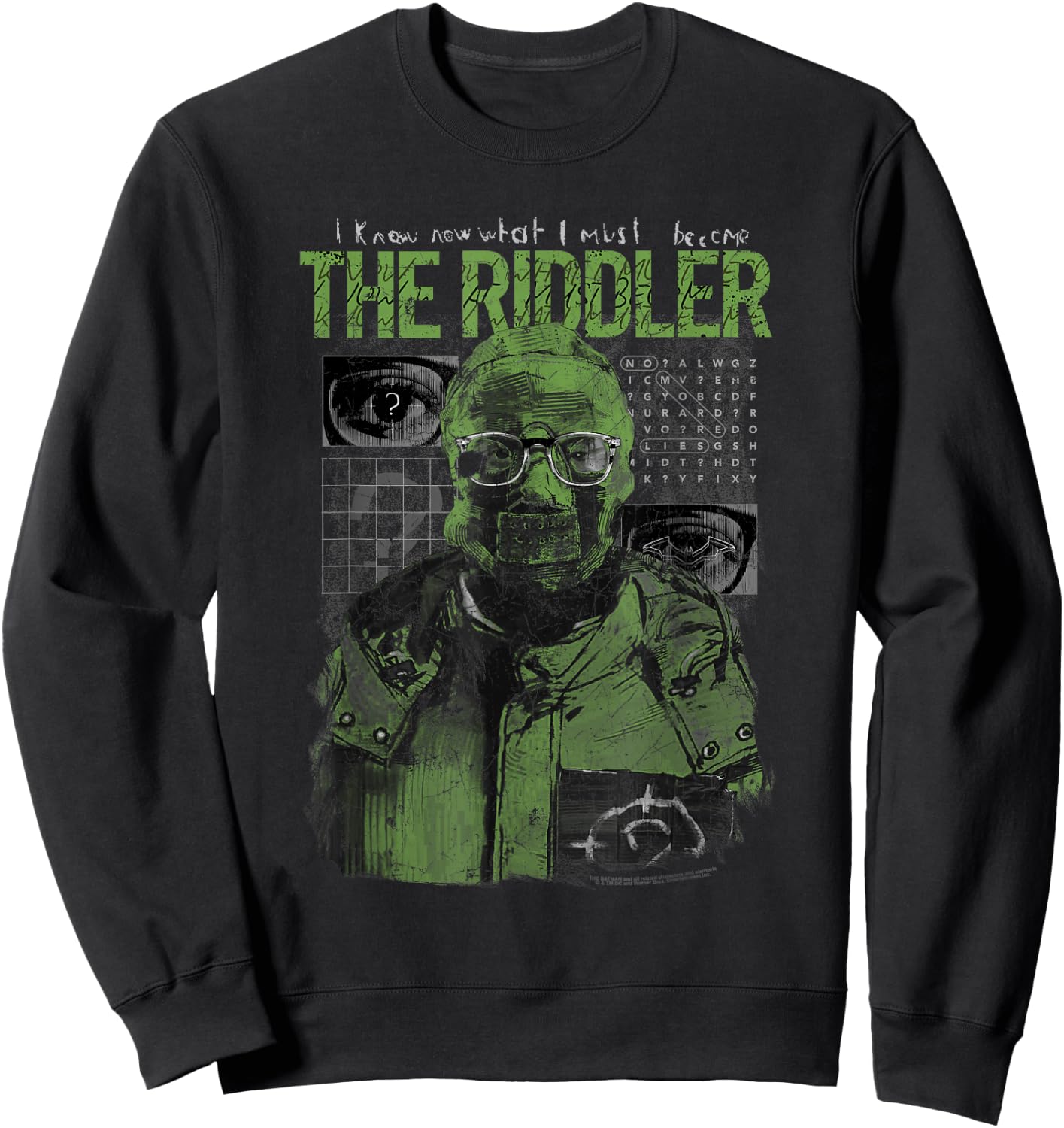 The Batman Riddler Illustration Sweatshirt - Sweatshirt | Black