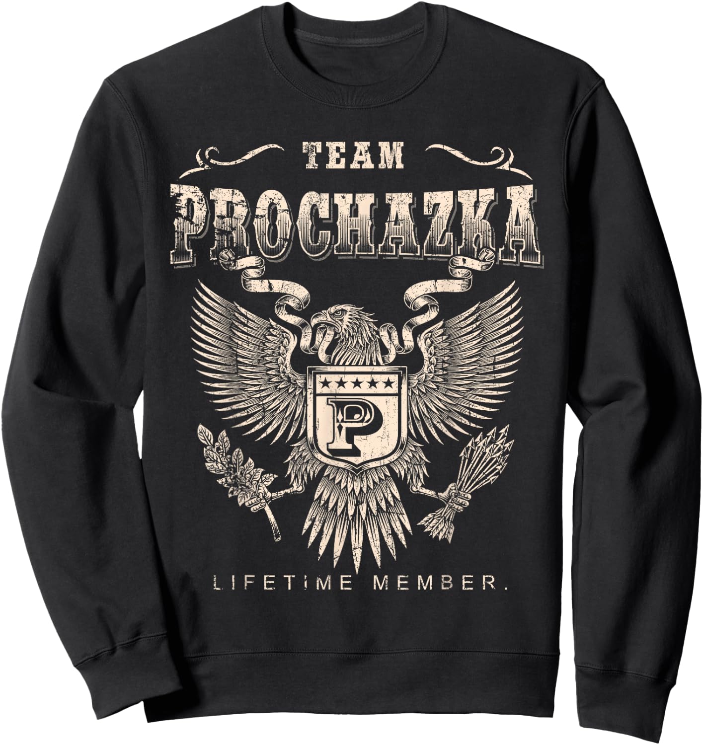 Team Prochazka Lifetime Member - Prochazka Name Sweatshirt - Sweatshirt | Black