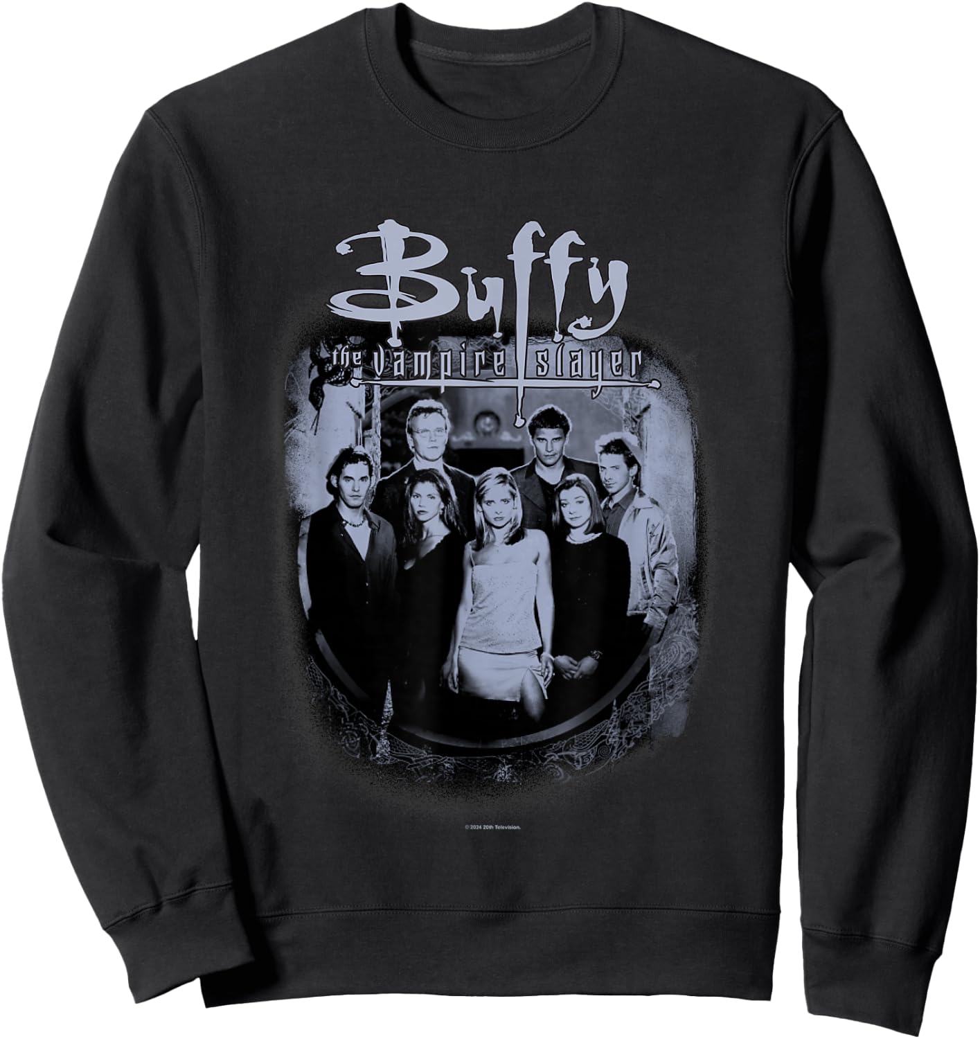 Buffy The Vampire Slayer Distressed Vintage Scooby Gang Sweatshirt - Sweatshirt | Black