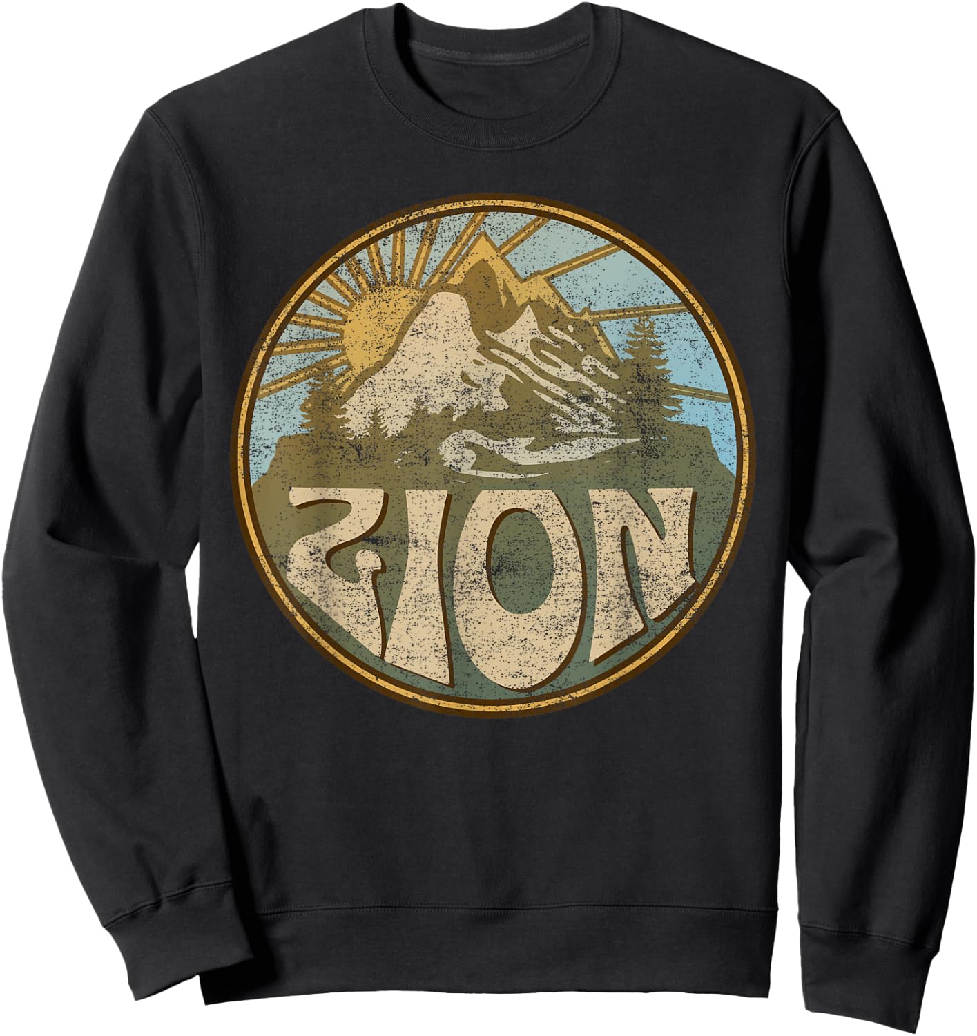 Zion National Park Utah Nature Mountains Hiking Outdoors Sweatshirt - Sweatshirt | Black