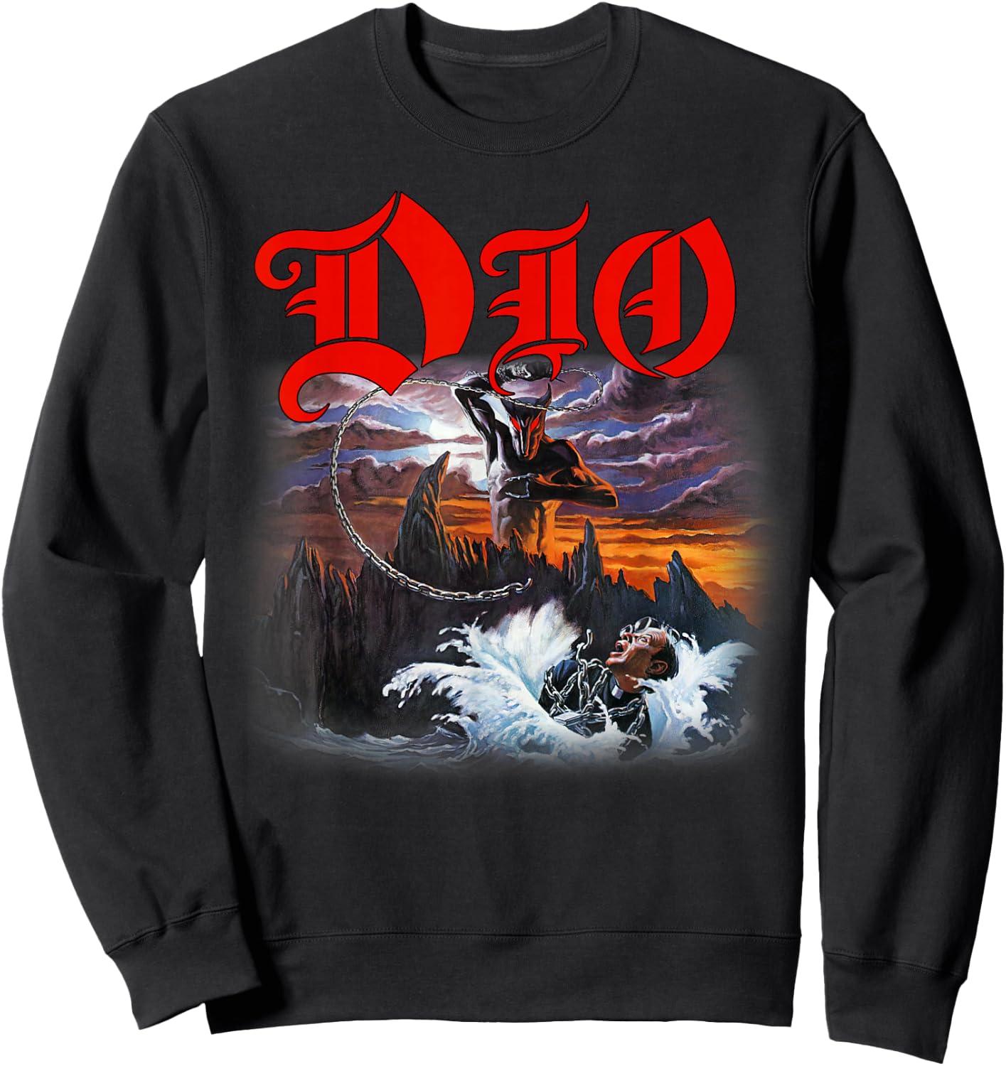 Dio – Holy Diver Cover on Black Sweatshirt - Sweatshirt | Black