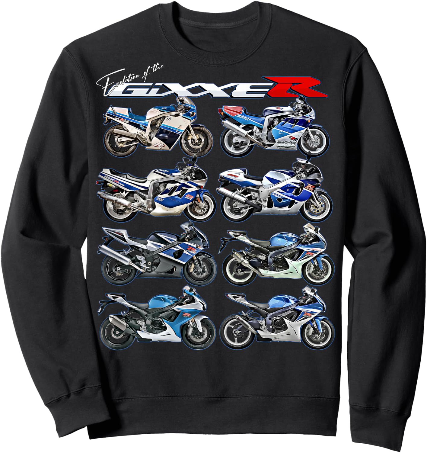 Gixxer,Evolution,GSXR,Road Racing,Motorcycle,Motorbike,Bike Sweatshirt - Sweatshirt | Black