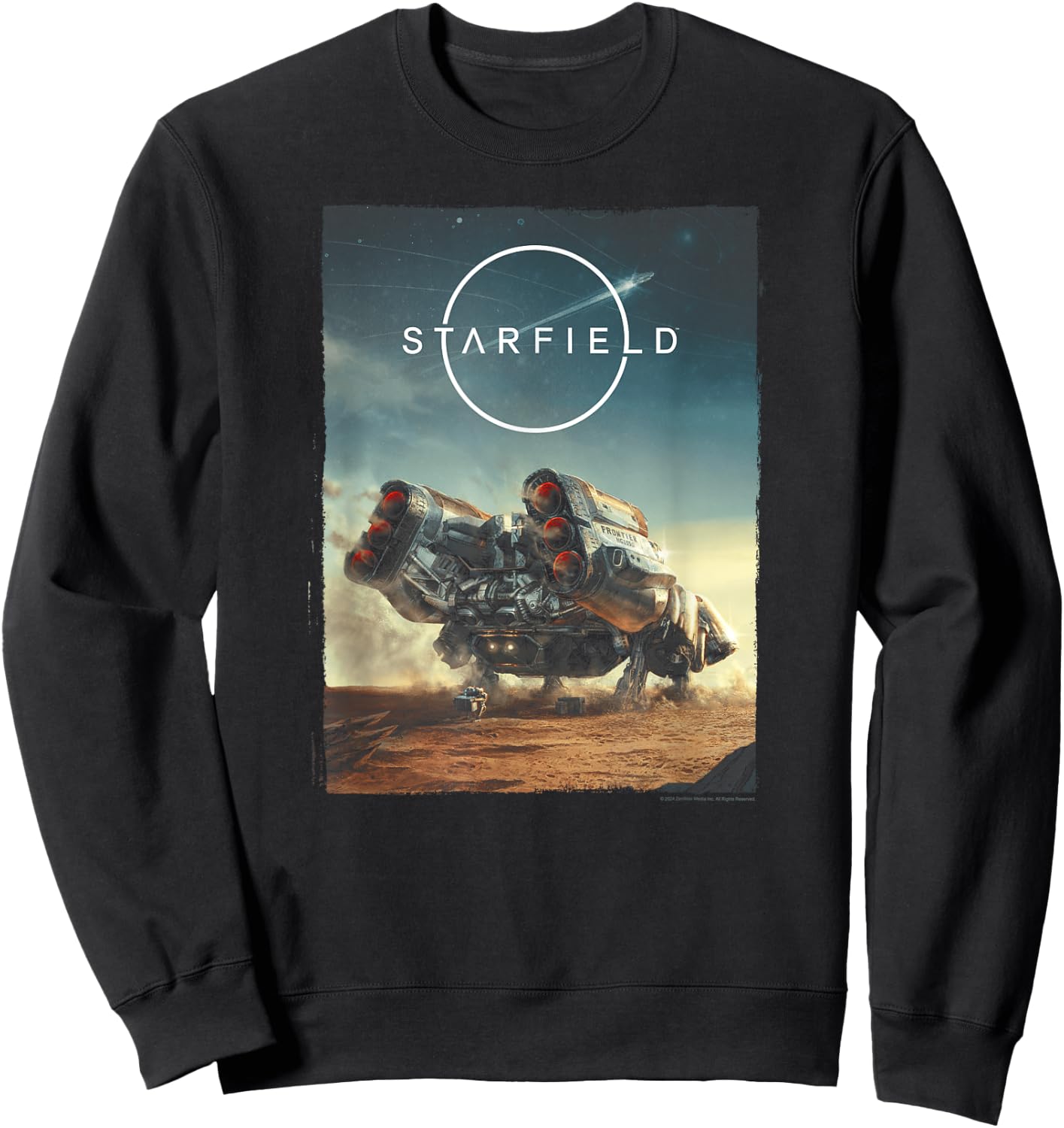 Starfield Spaceship Frontier Video Game Sweatshirt - Sweatshirt | Black
