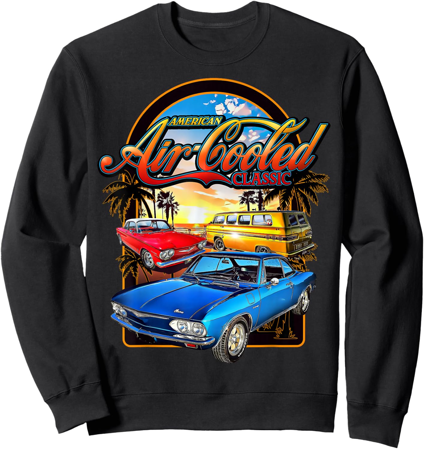 Corvair American Air Cooled Classic Late Early FC Sweatshirt - Sweatshirt | Black
