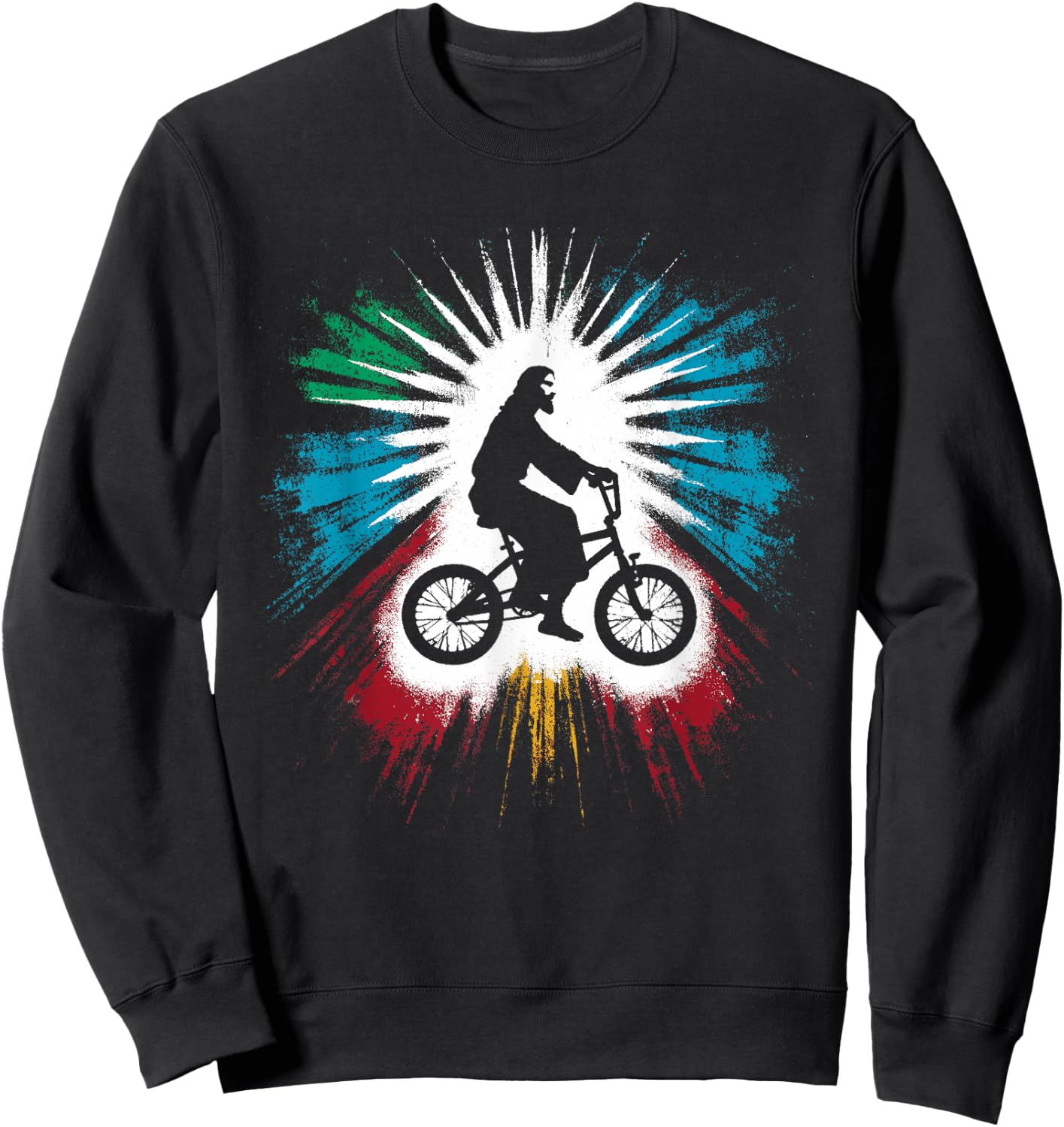 Jesus BMX Bike - Funny Christian Religious Cycling Lover Sweatshirt - Sweatshirt | Black