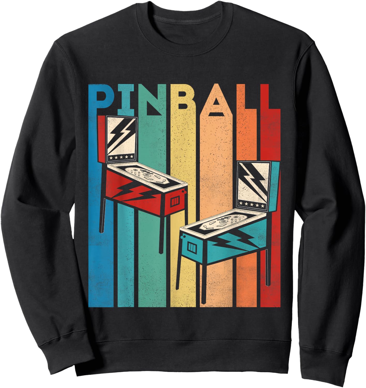 Pinball Retro Vintage Multiball Pinball Machine Arcade Game Sweatshirt - Sweatshirt | Black