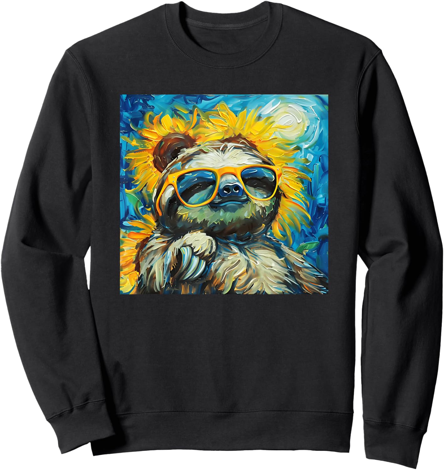 Funny sloth art Sweatshirt - Sweatshirt | Black