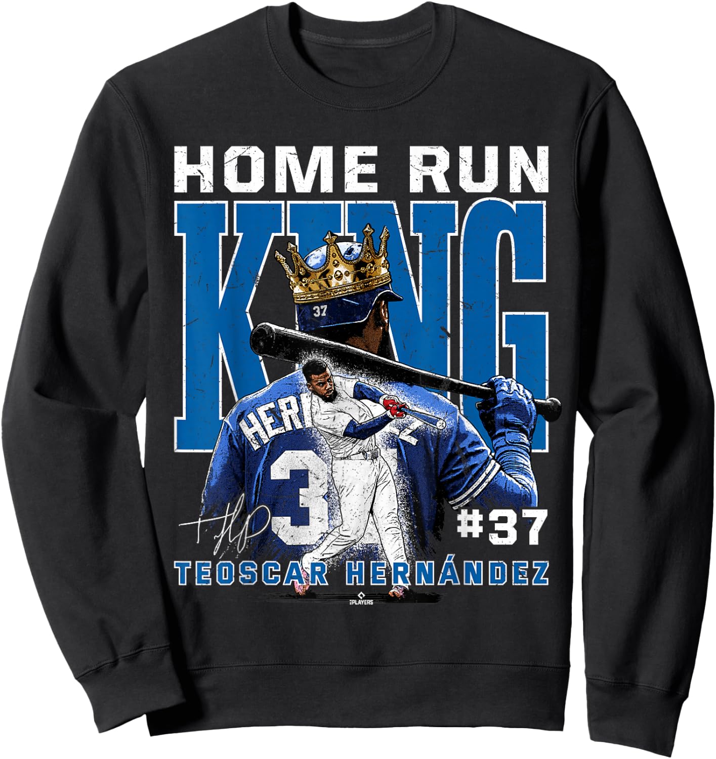 Home Run King Teoscar Hernandez Los Angeles MLBPA Sweatshirt - Sweatshirt | Black