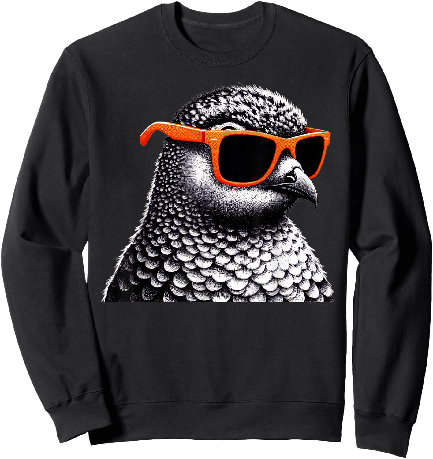 Cool Ptarmigan Bird Wearing Sunglasses Graphic Art Sweatshirt - Sweatshirt | Black