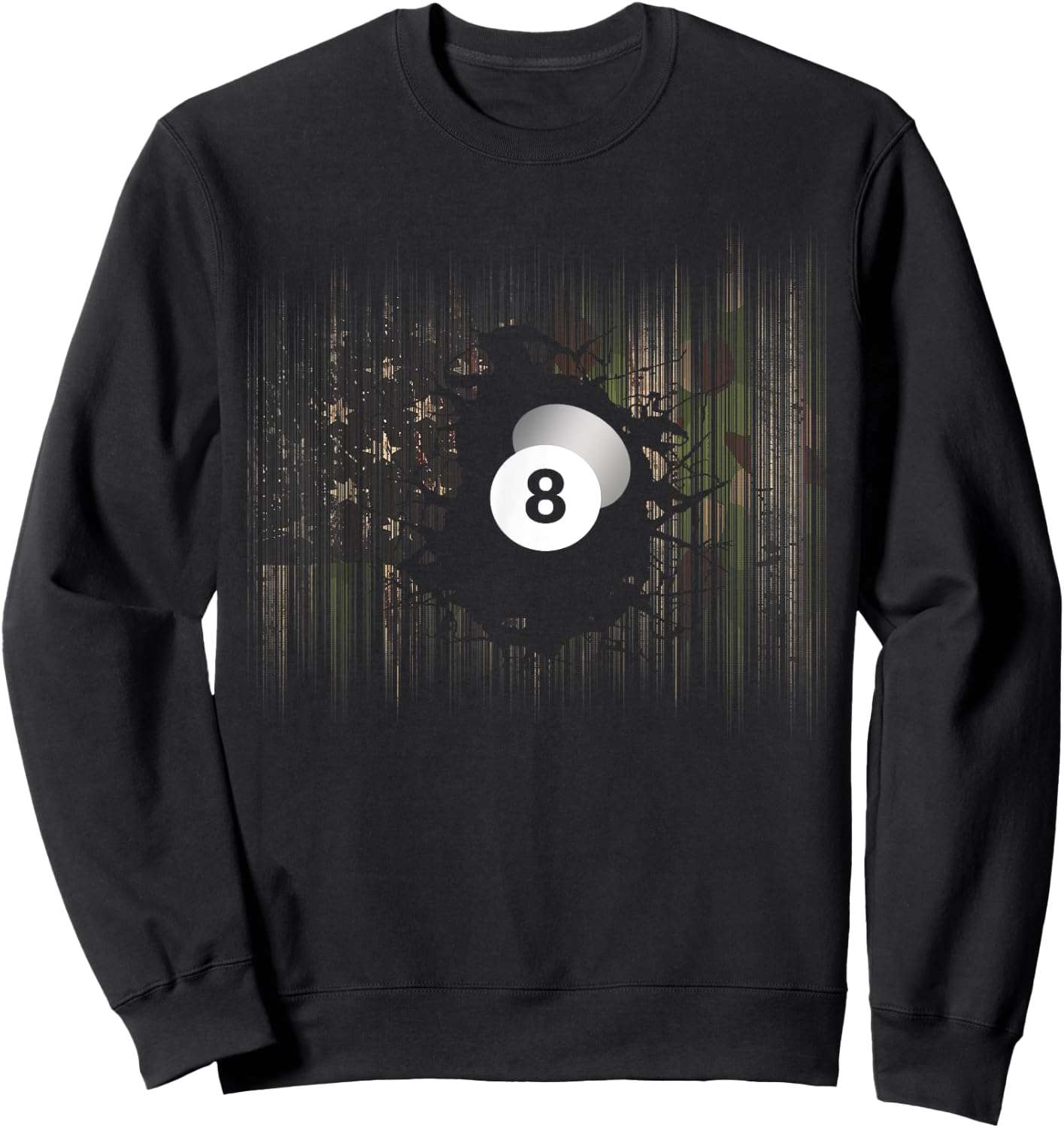 American Flag Camouflage Billiards Pool Player Sweatshirt - Sweatshirt | Black
