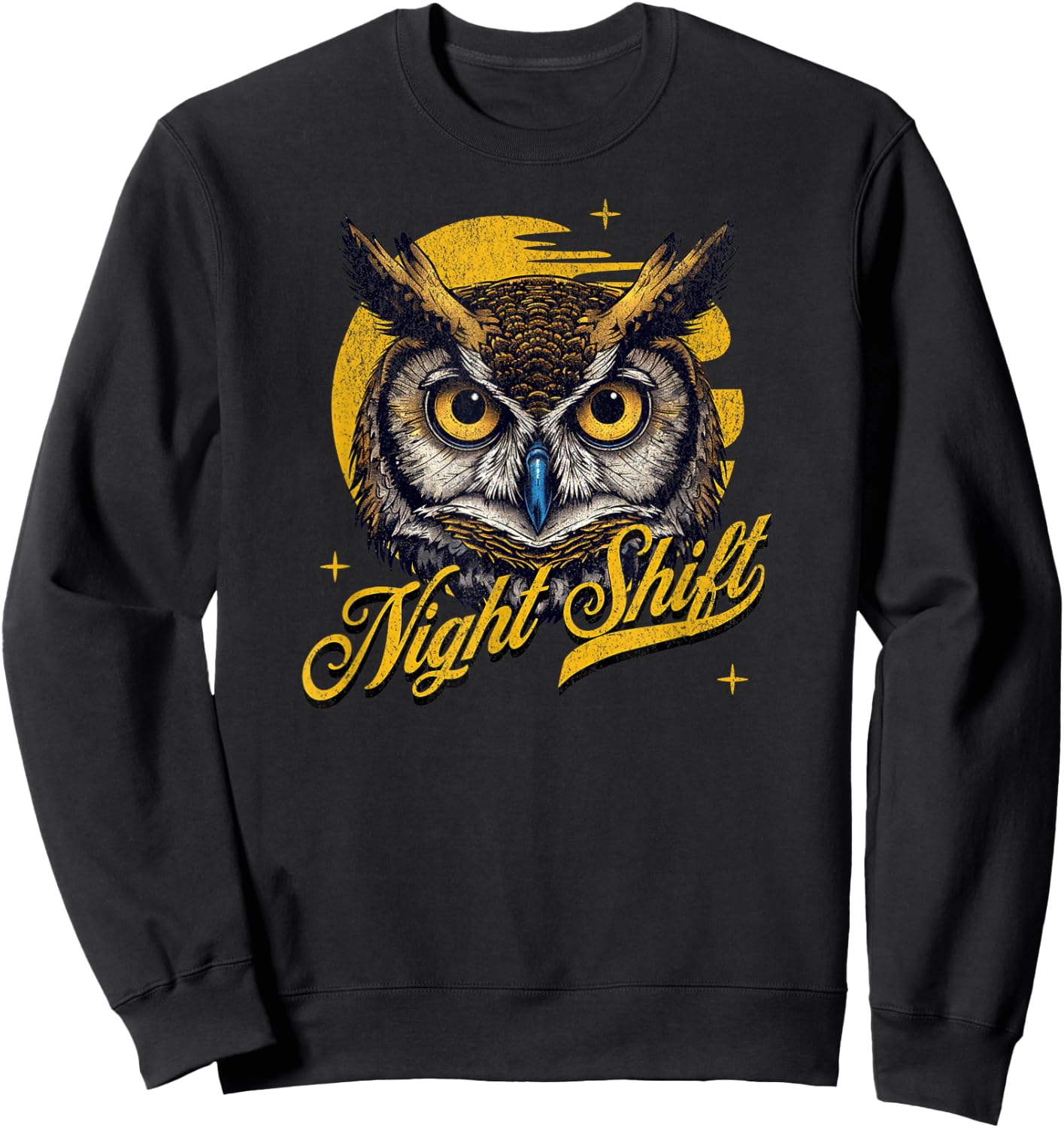Night Shift Owl Sweatshirt - Sweatshirt | Black