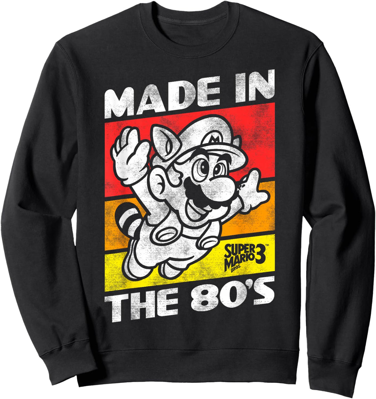 Nintendo Super Mario 3 Made In The 80's Sweatshirt - Sweatshirt | Black