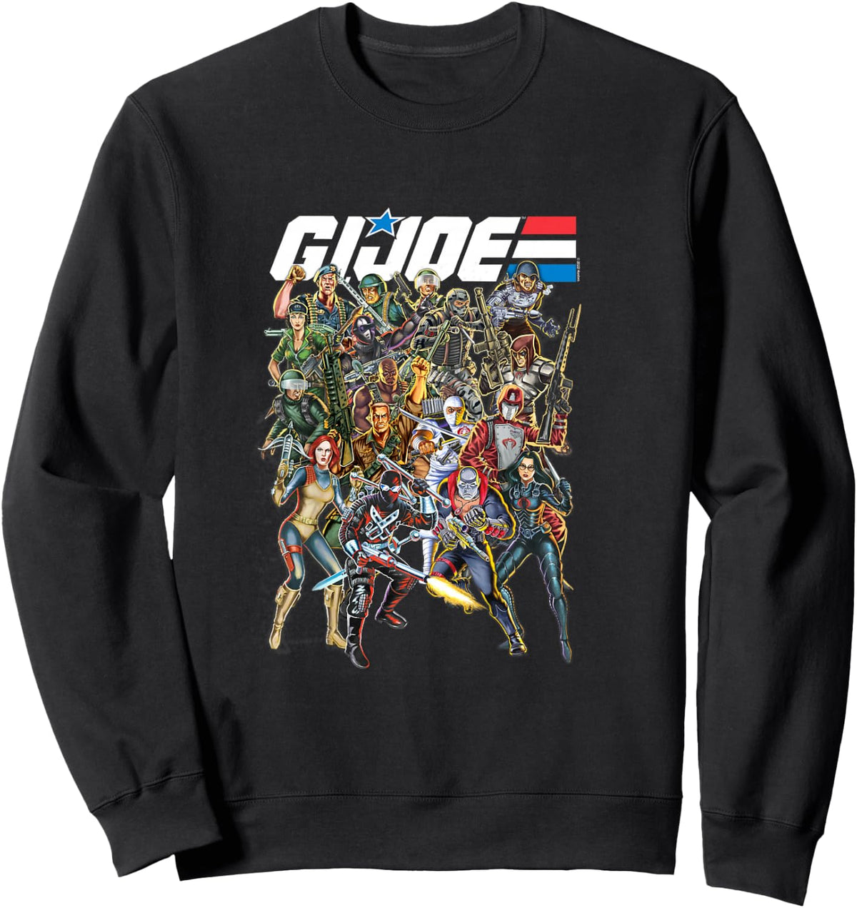 G.I. Joe A Real American Hero Vintage Character Mashup Sweatshirt - Sweatshirt | Black