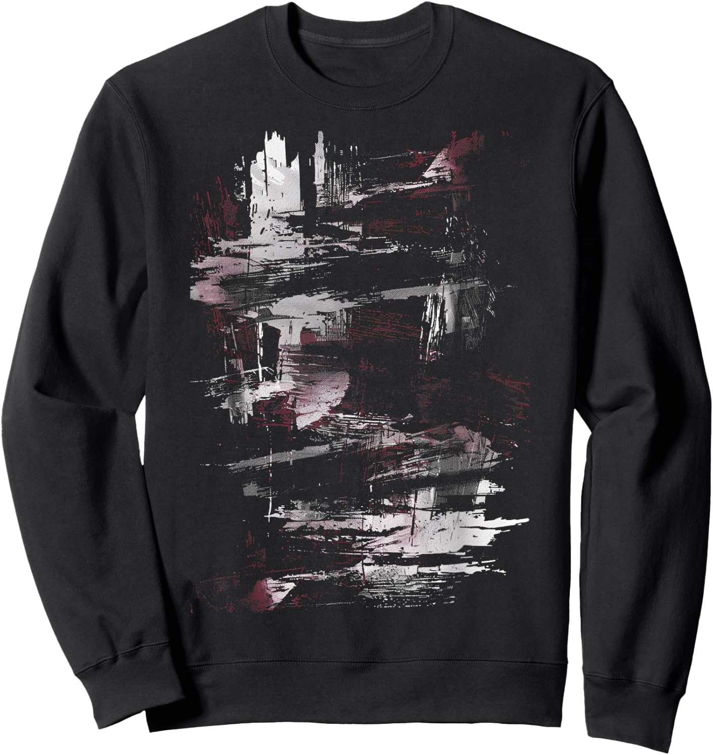 Black And White Urban Night Sweatshirt - Sweatshirt | Black