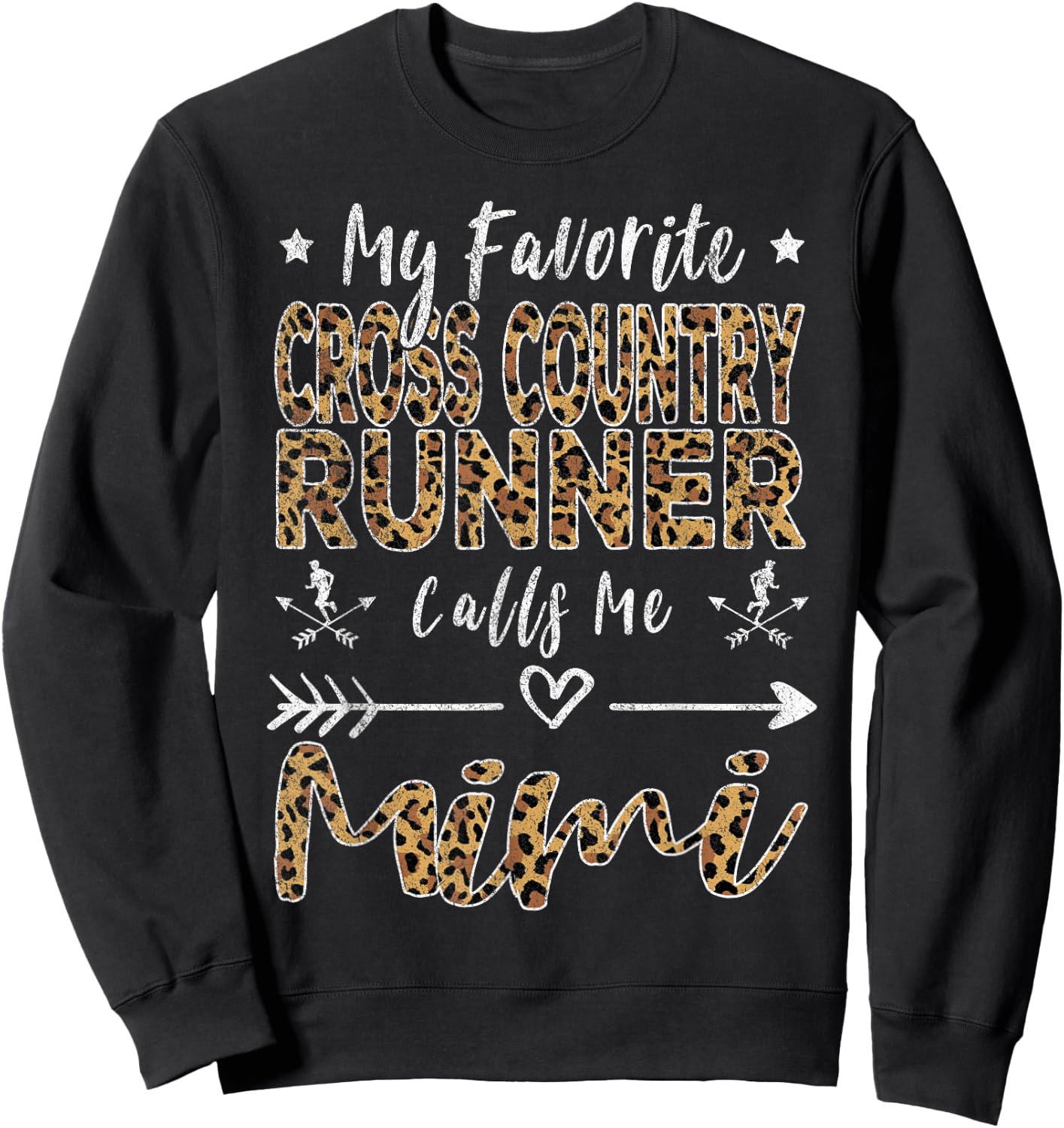 My Favorite Cross Country Runner Calls Me Mimi Grandma Sweatshirt - Sweatshirt | Black