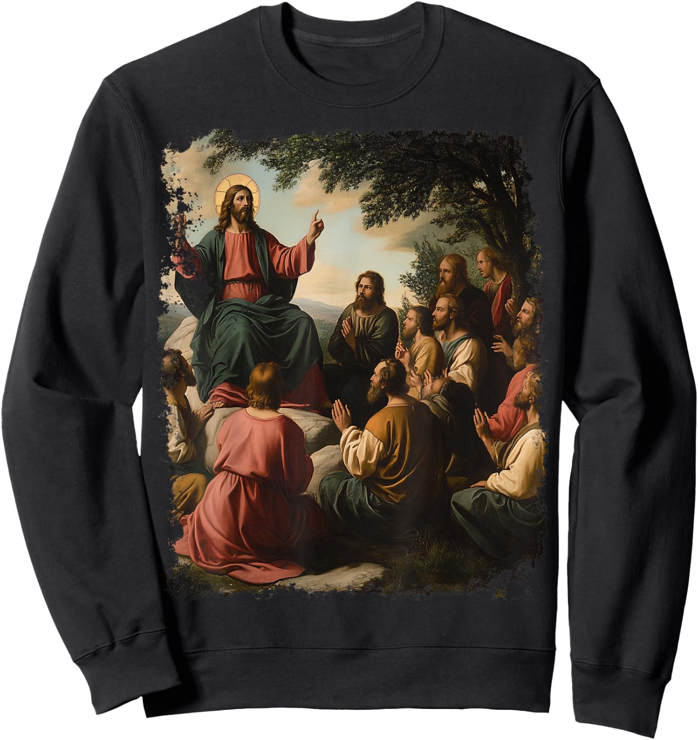 Renaissance Painting Art Jesus Christ Sweatshirt - Sweatshirt | Black