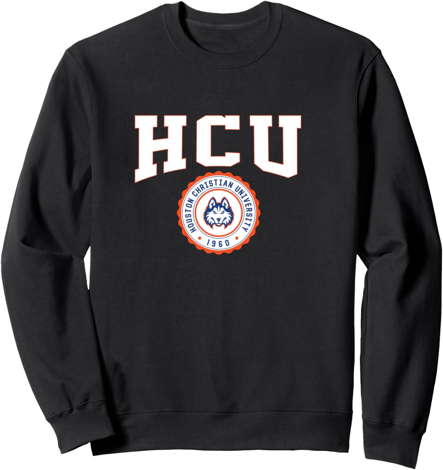 Houston Christian University Huskies Collegiate Seal Sweatshirt - Sweatshirt | Black