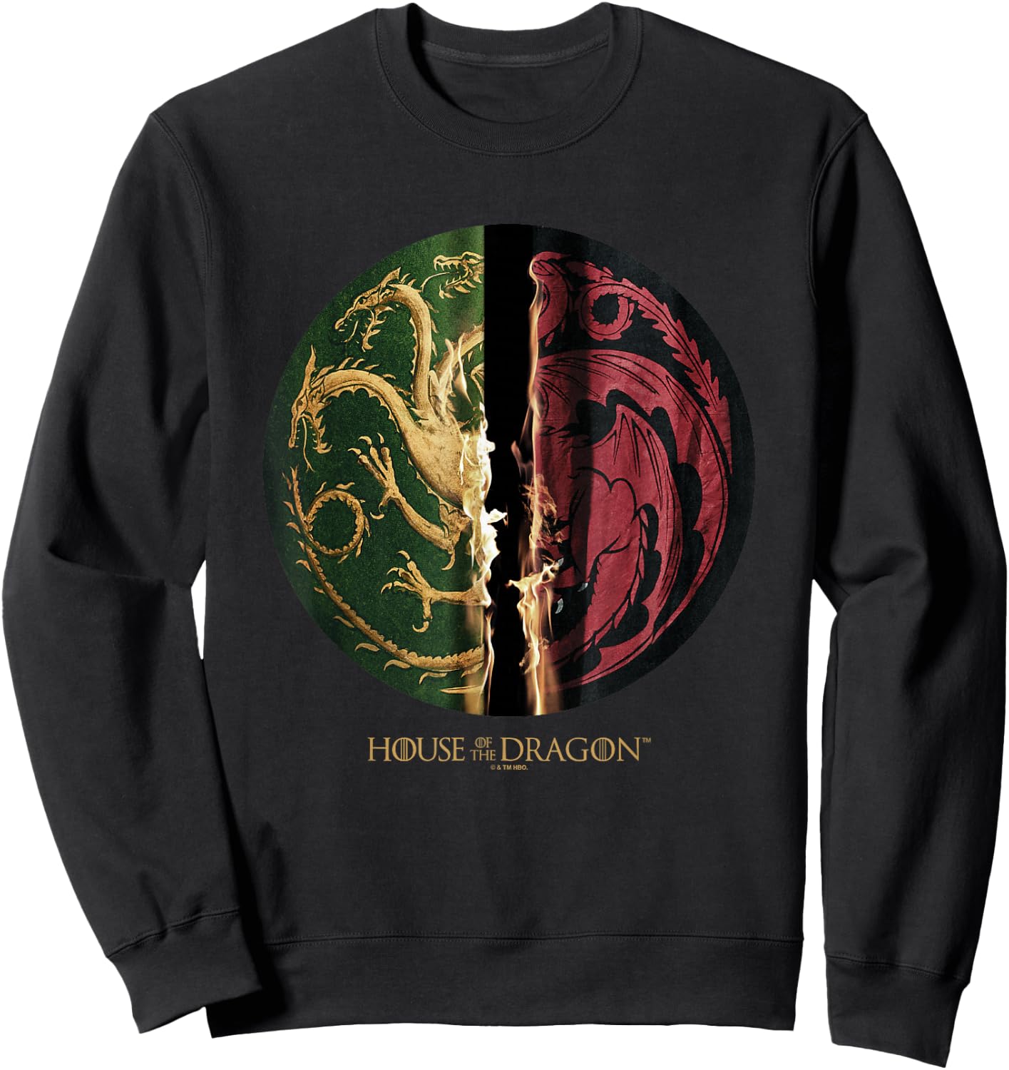 House of the Dragon Green VS Black House Targaryen Emblem Sweatshirt - Sweatshirt | Black
