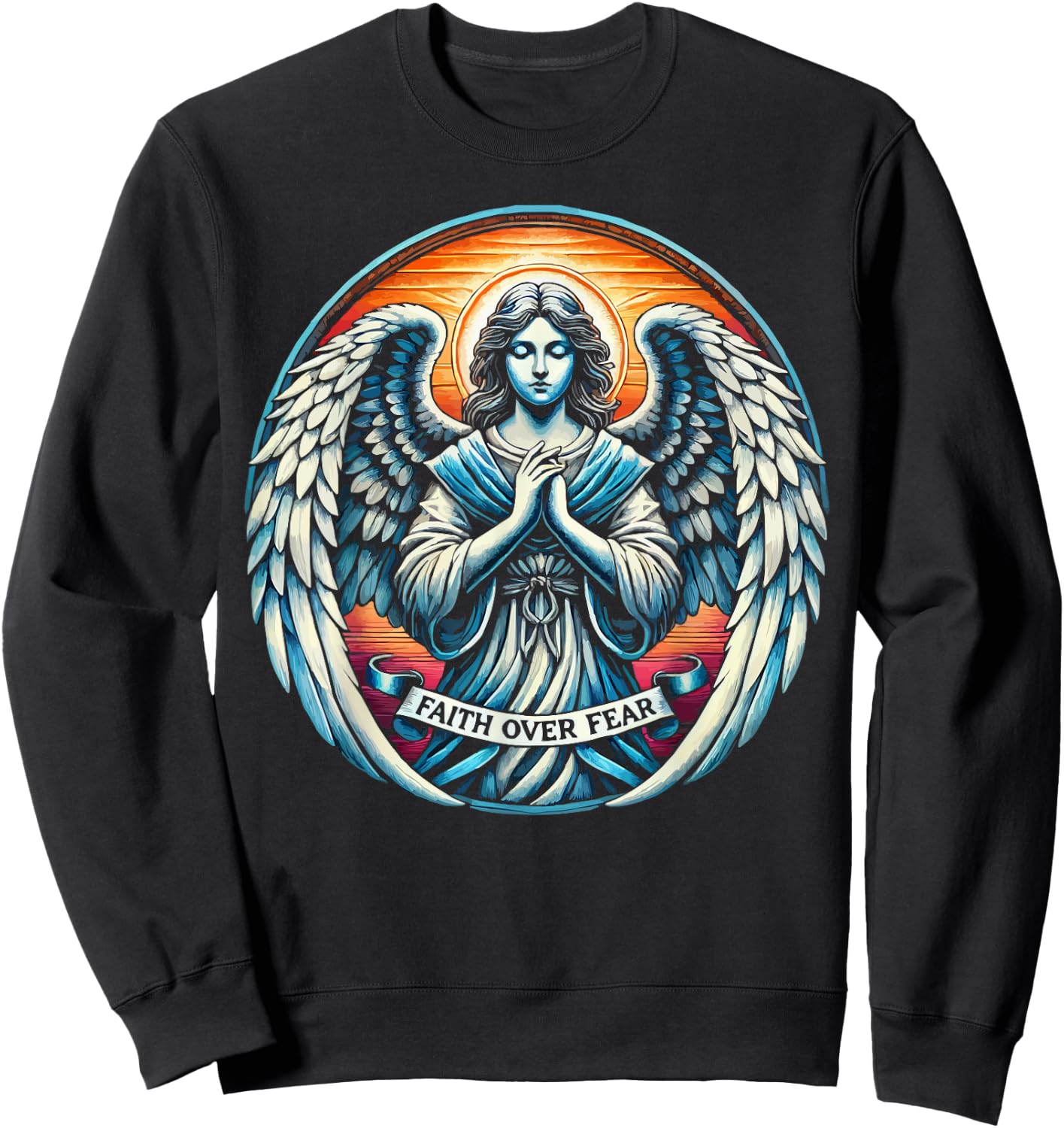 Archangel Gabriel Catholic Christianity Guardian Angel Sweatshirt - Sweatshirt | Black